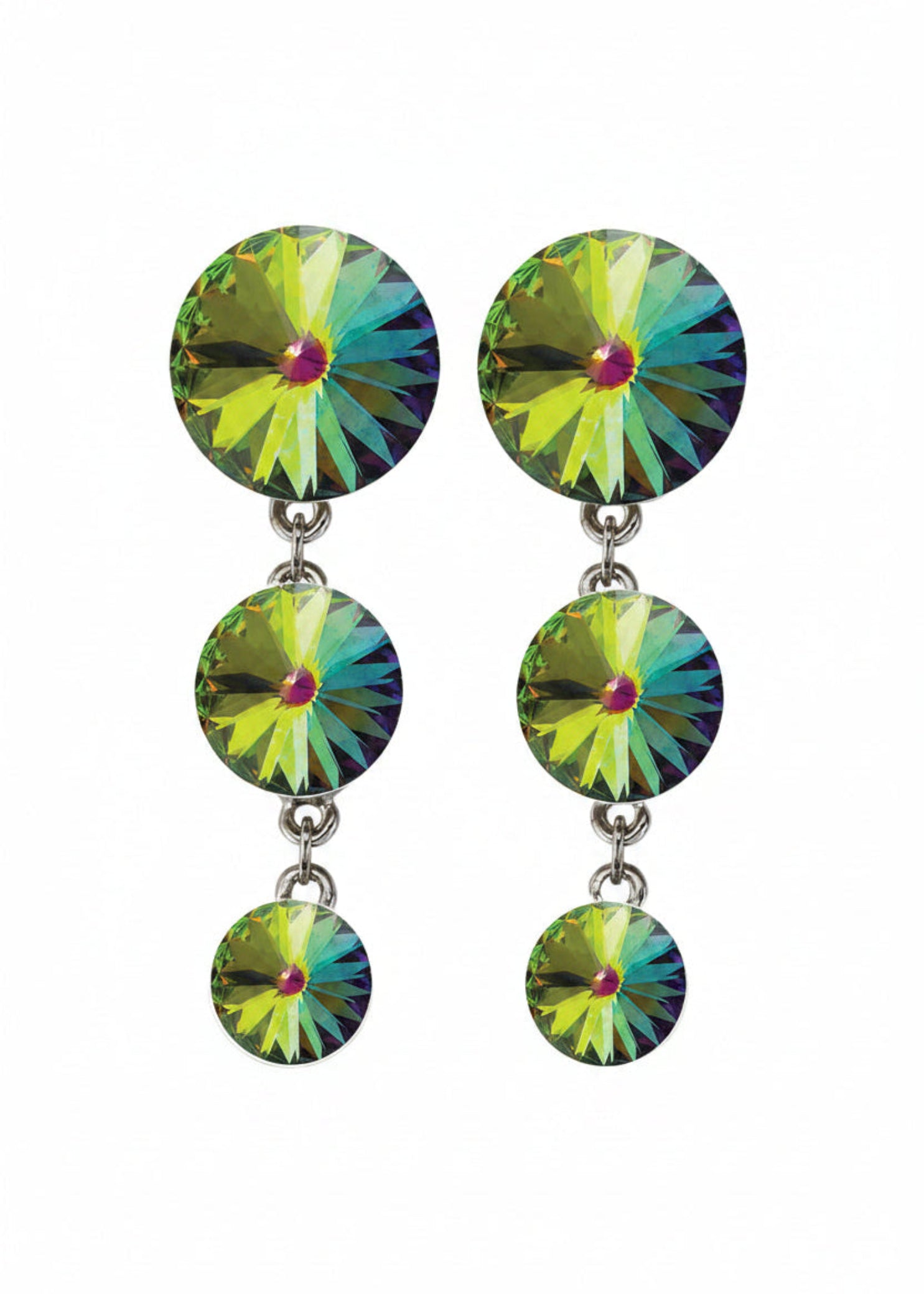 Graduated Drop Earrings vitrail