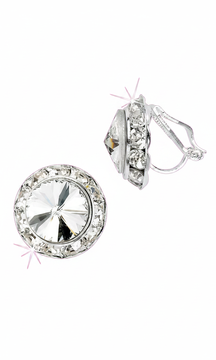 Rivoli Crystal Earrings – 11mm clip-on