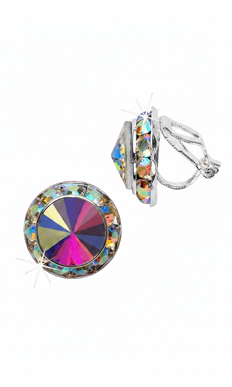 Rivoli Crystal Earrings AB clip-on