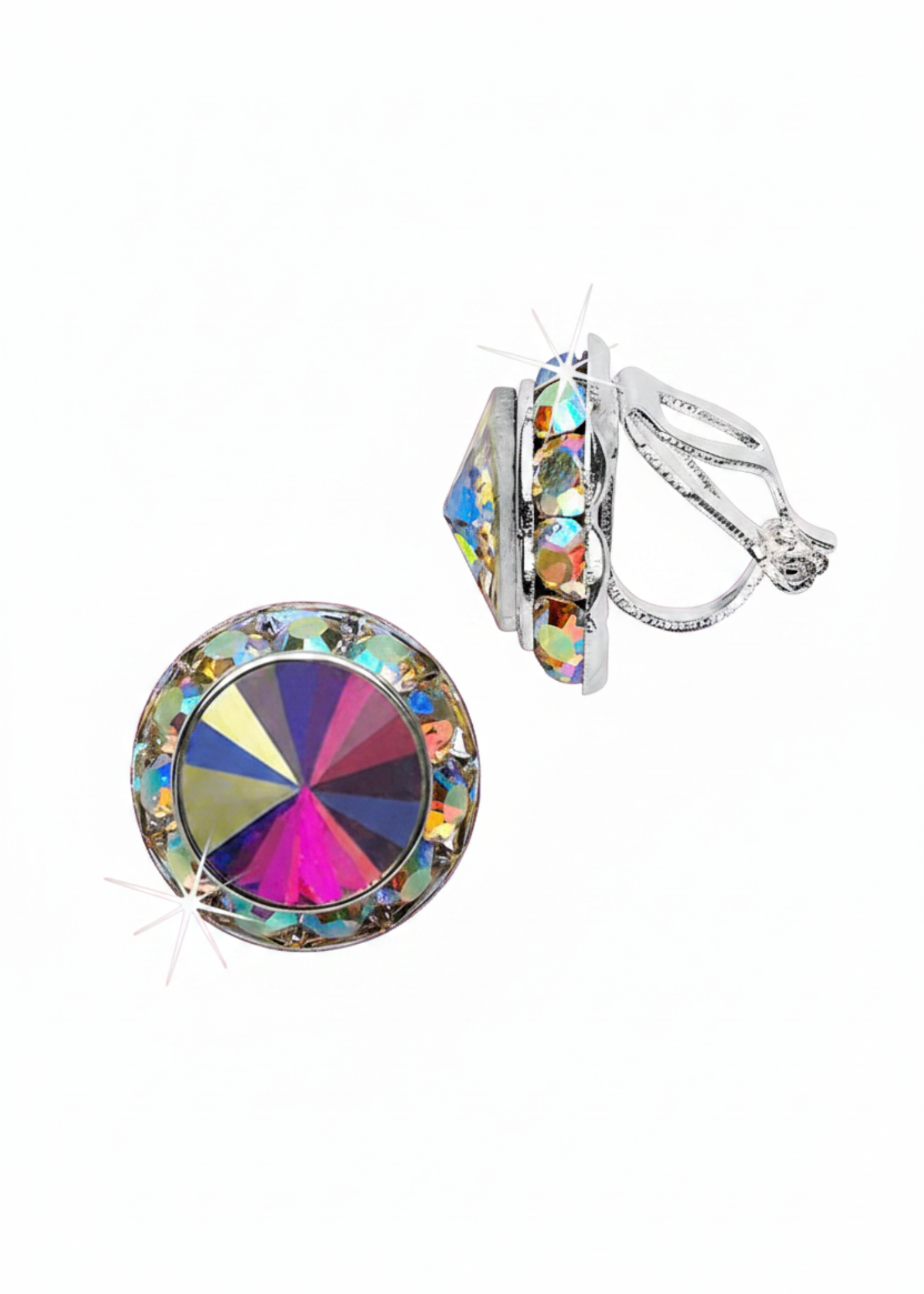 Rivoli Crystal Earrings AB clip-on