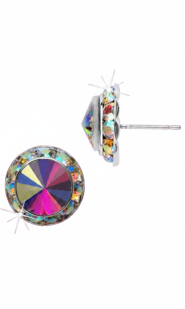 Rivoli Crystal Earrings AB pierced