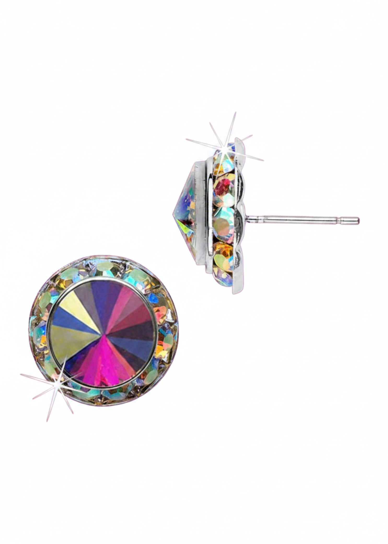 Rivoli Crystal Earrings AB pierced