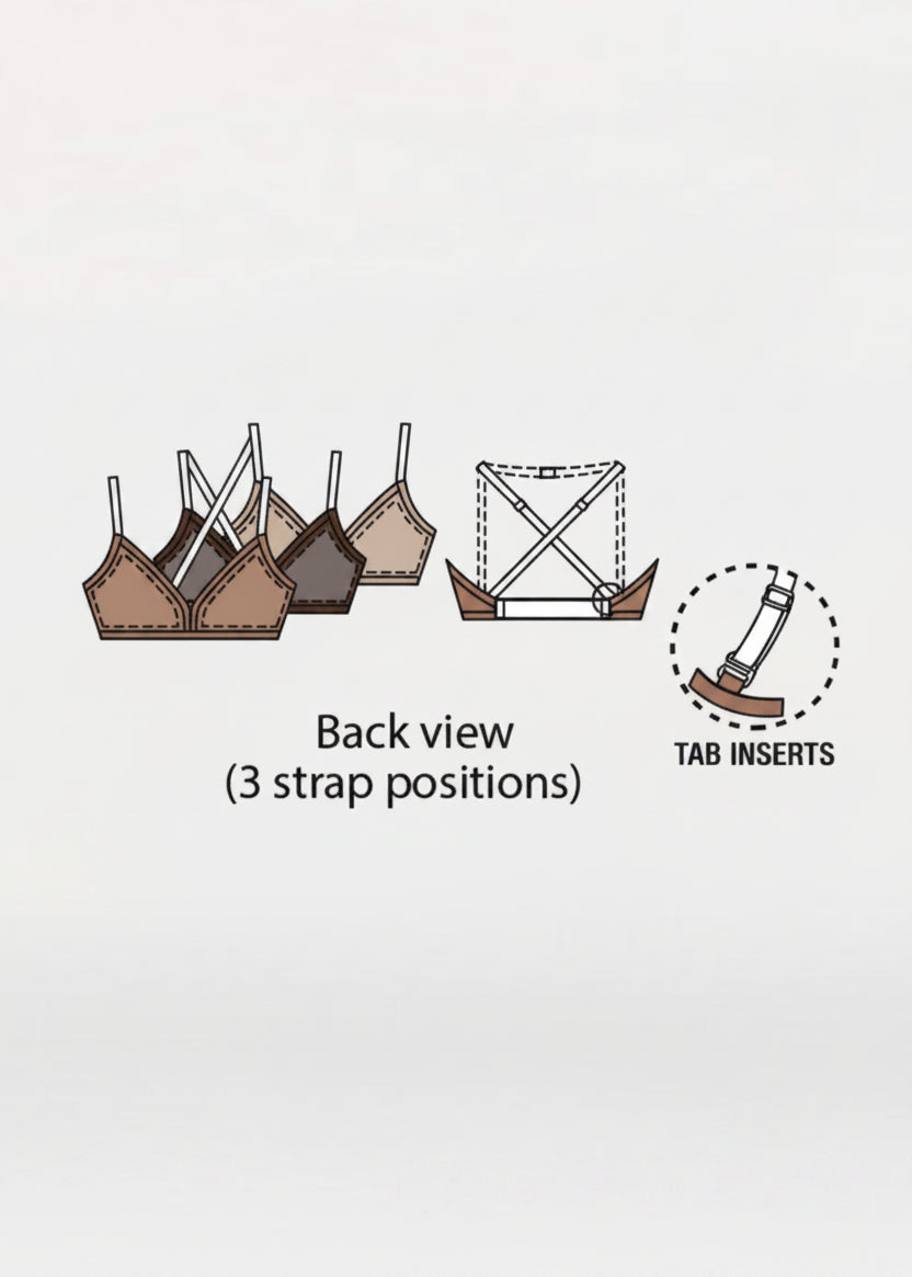 Deep V Plunge Padded Bra illustration