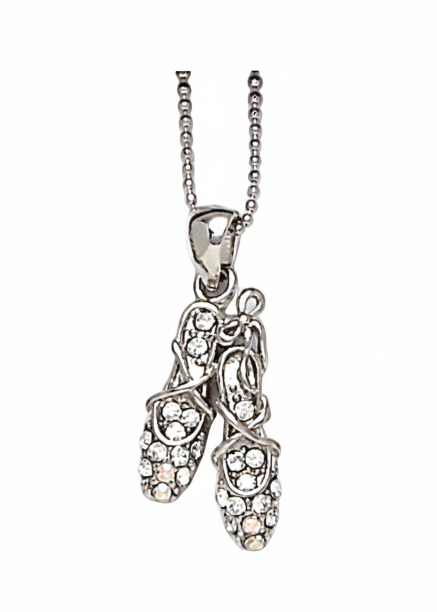 Ballet Slipper Necklace silver