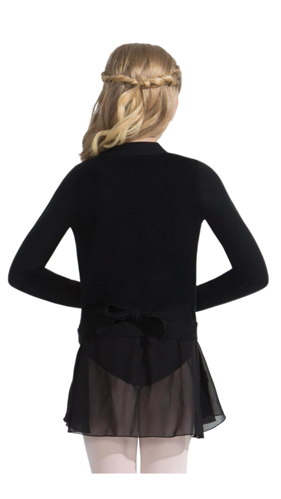 Wrap Sweater Black back view