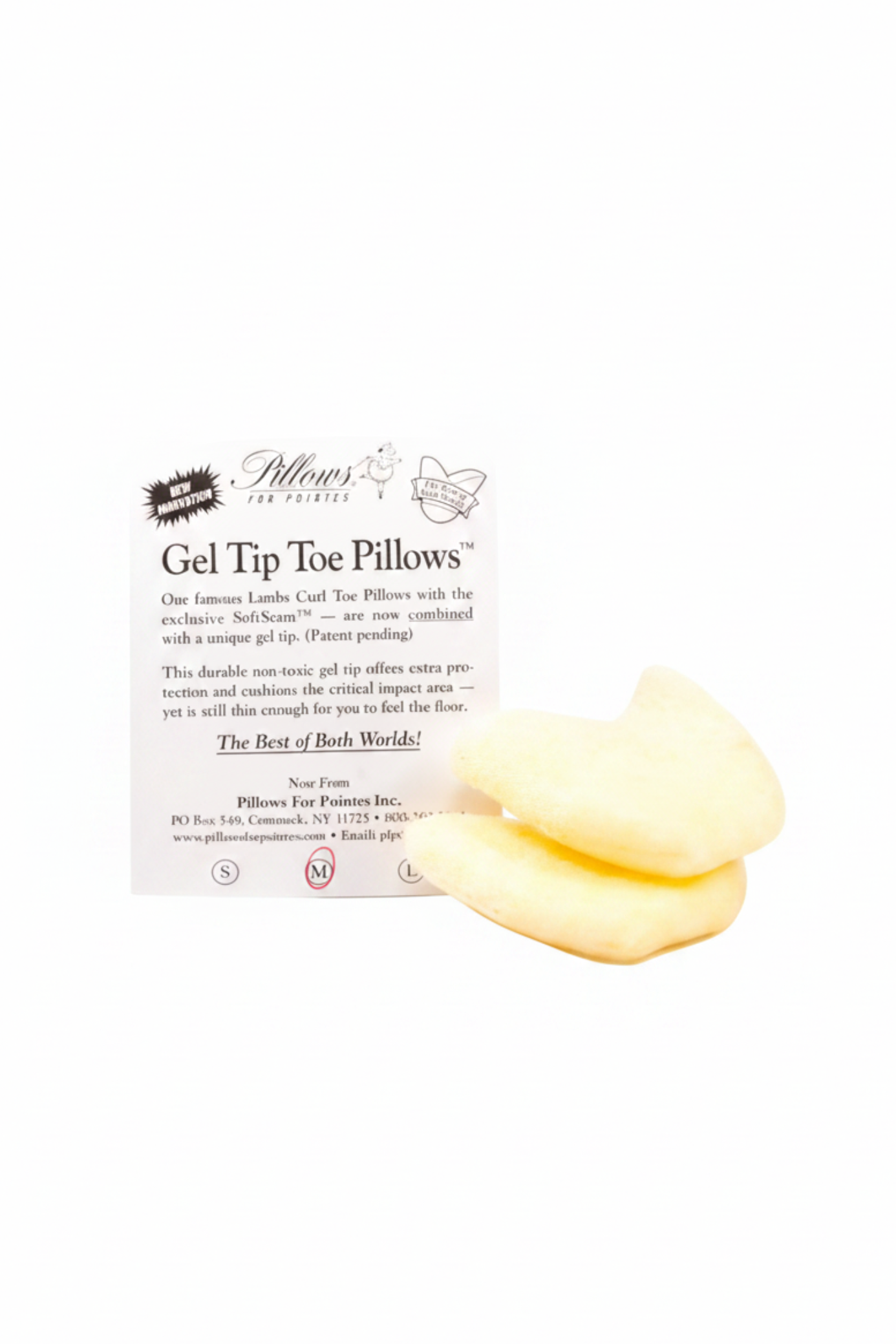 Gel Tip Lambs Curl Toe Pillow Toe Pad front view