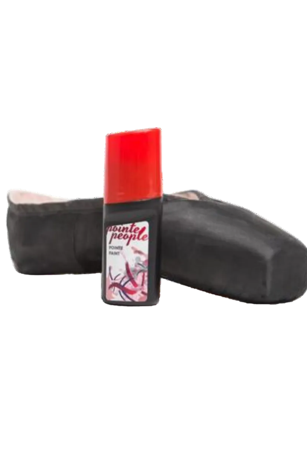 Fabric Pointe Shoe Paint Black front view