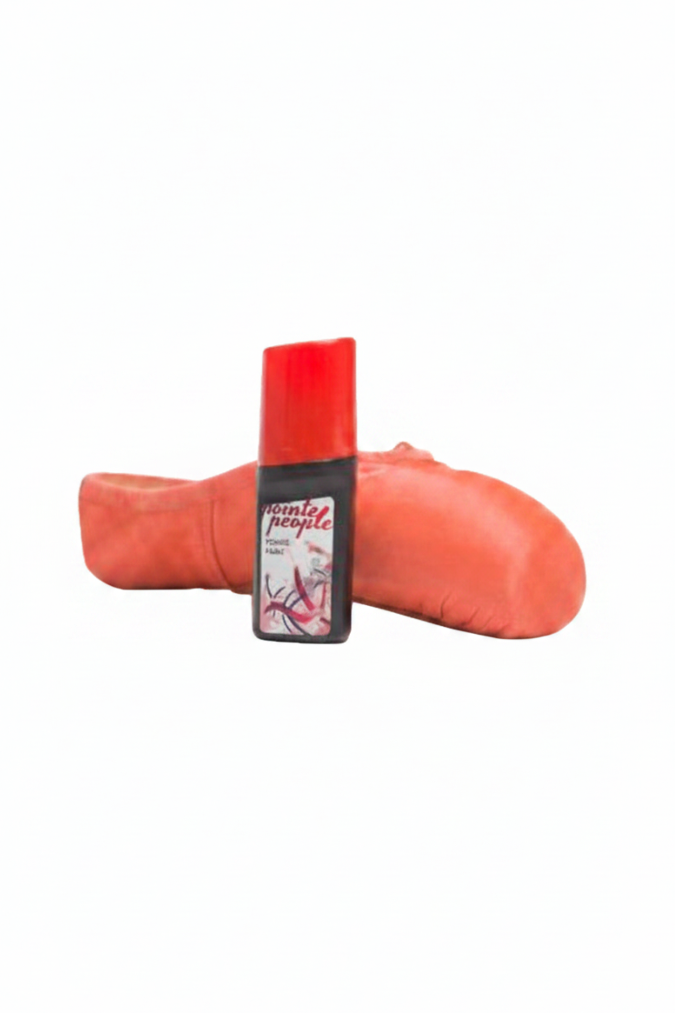 Fabric Pointe Shoe Paint Coral front view