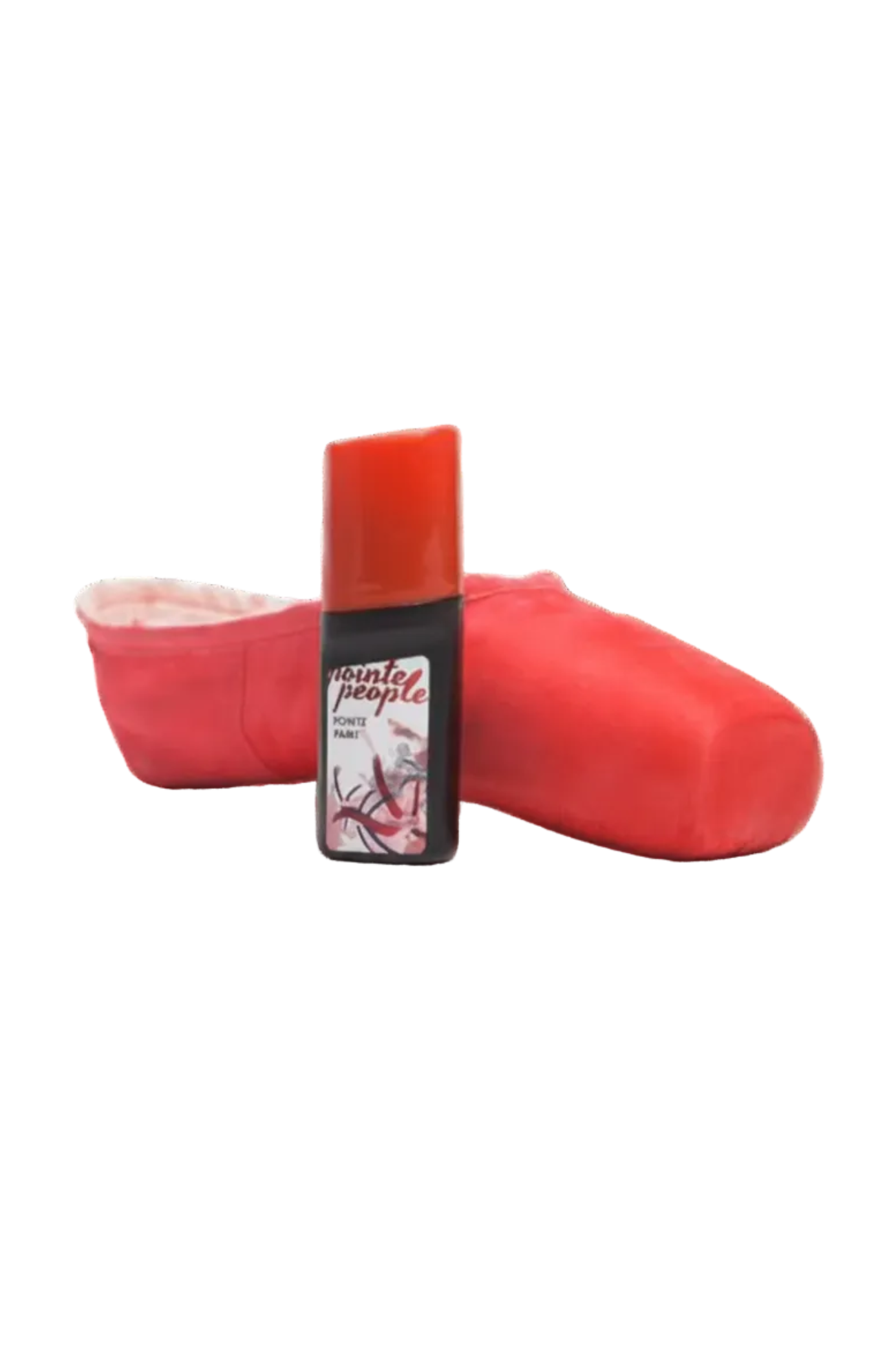 Fabric Pointe Shoe Paint Red front view