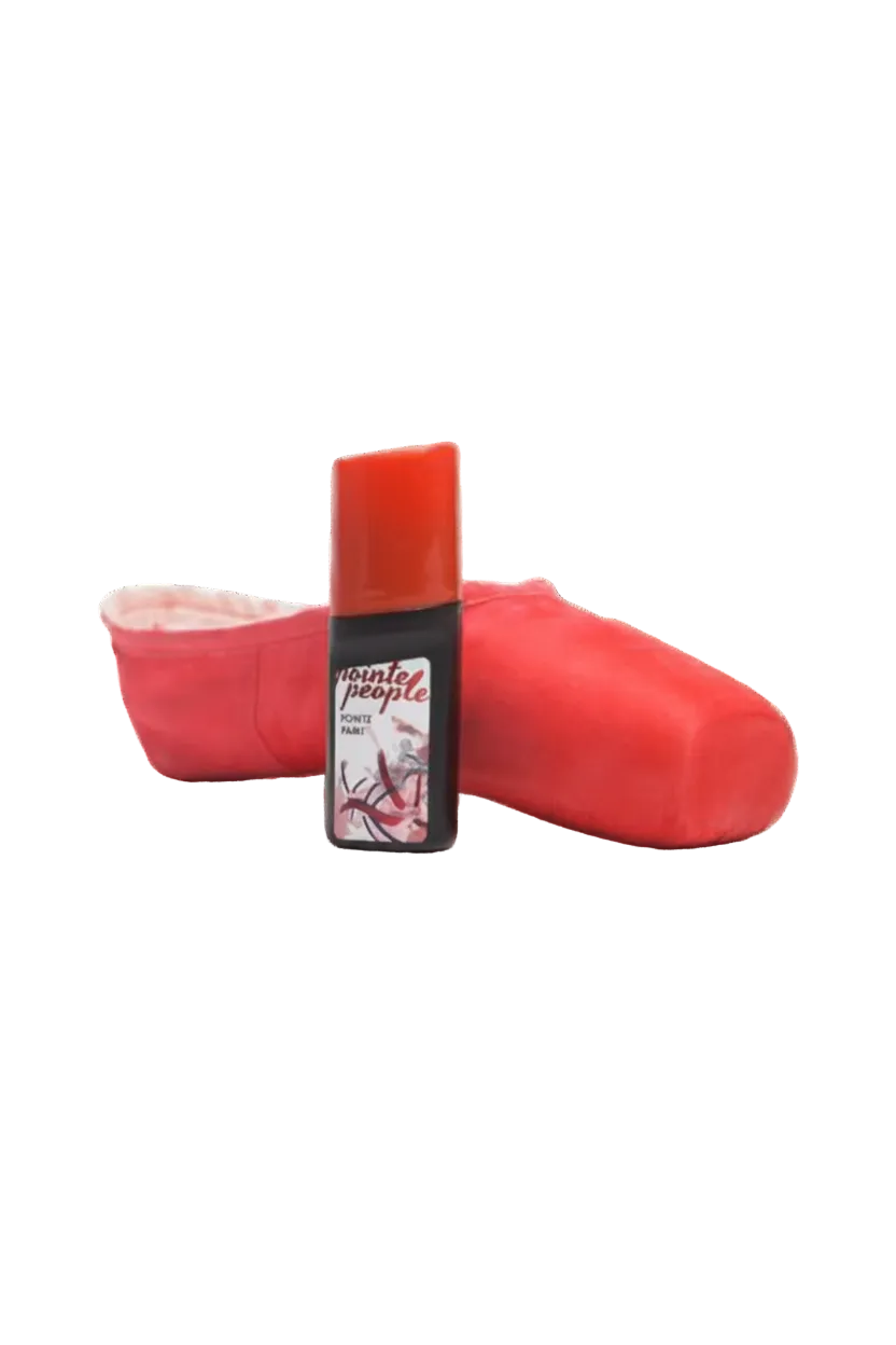 Fabric Pointe Shoe Paint Red front view
