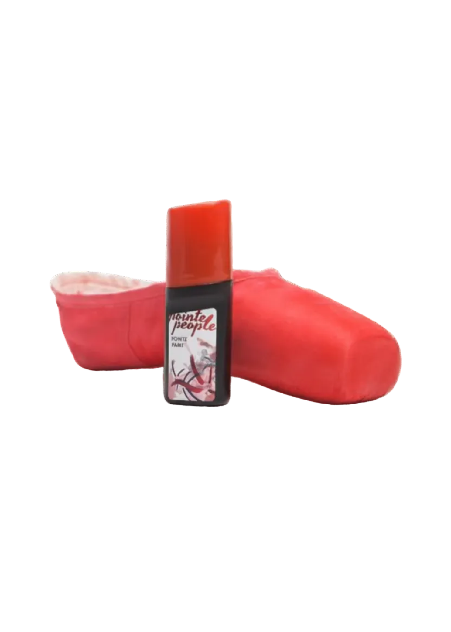 Fabric Pointe Shoe Paint Red front view