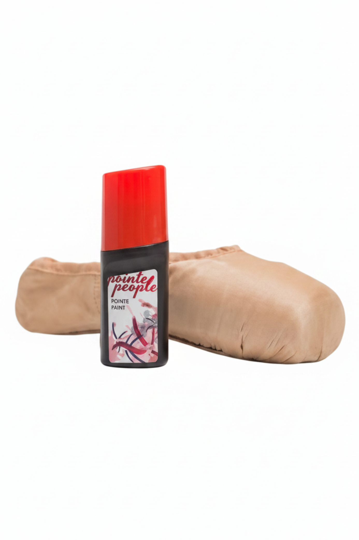 Fabric Pointe Shoe Paint Macademia front view
