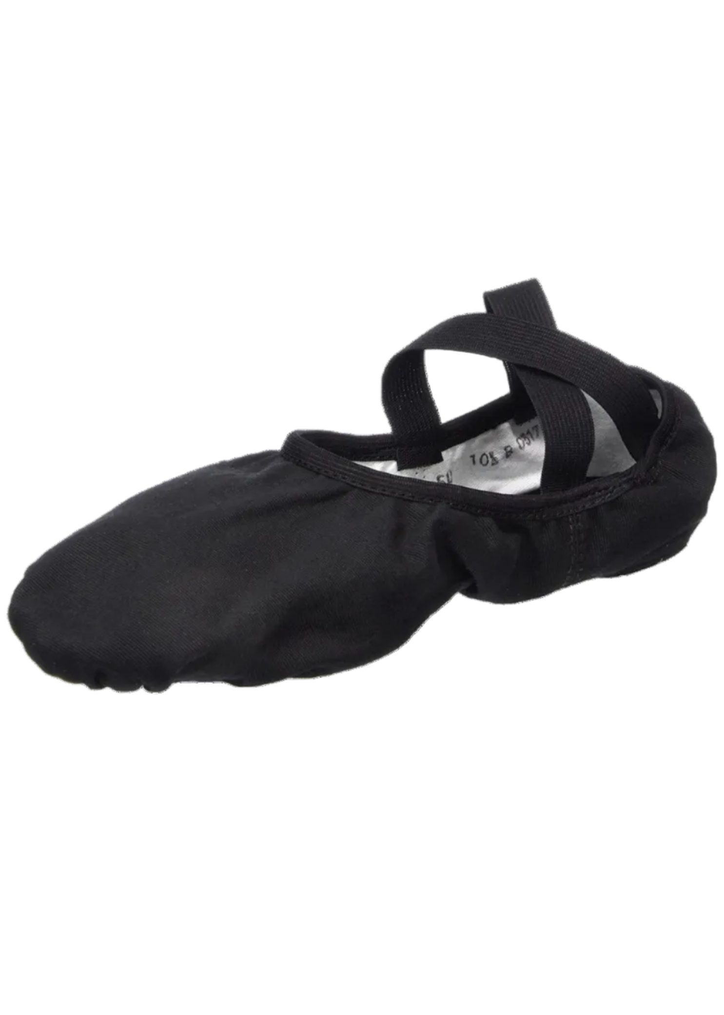 Bliss Split Sole Canvas Ballet Shoe Black