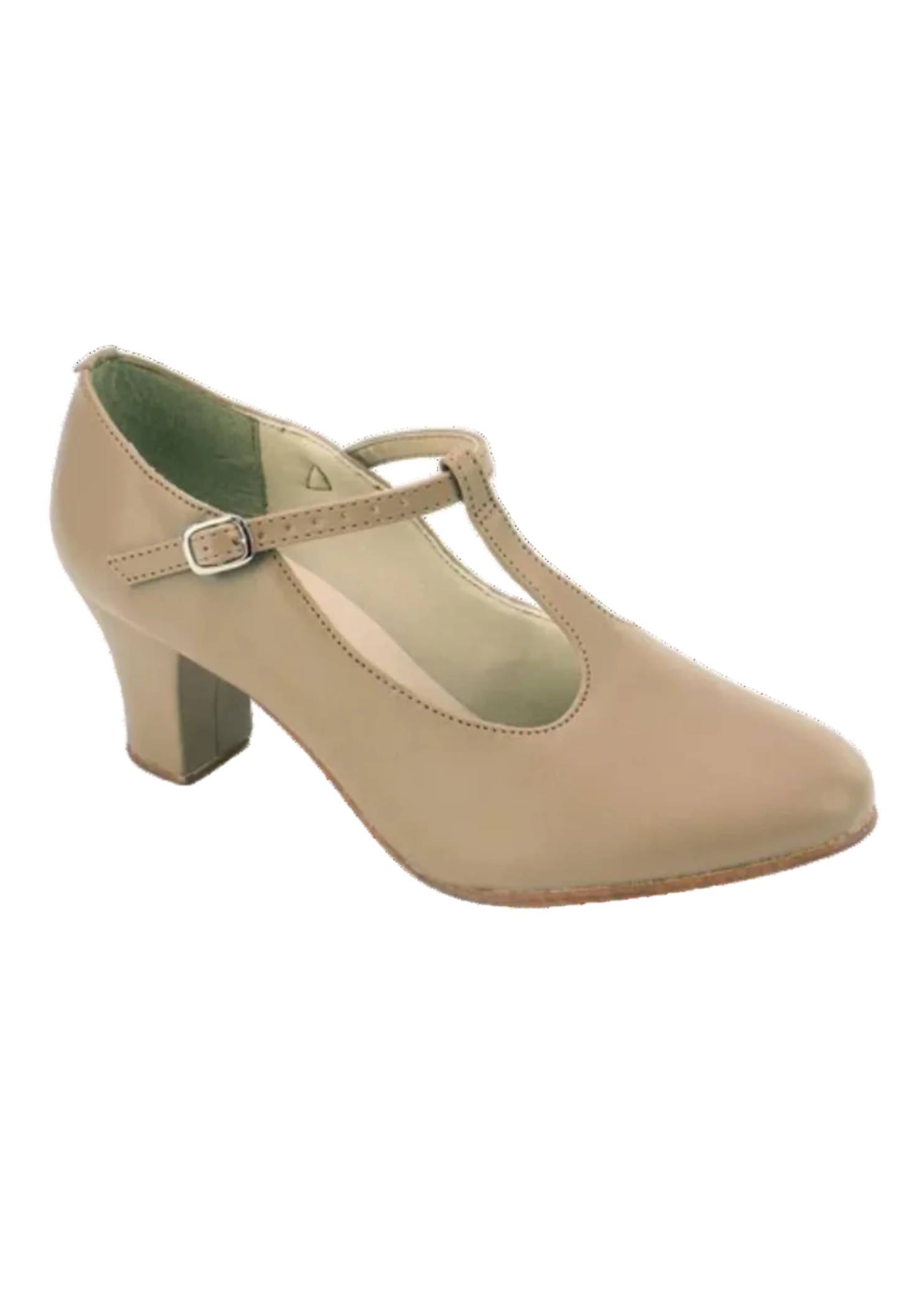 Christa 2" High Heel Character Shoe Tan side view