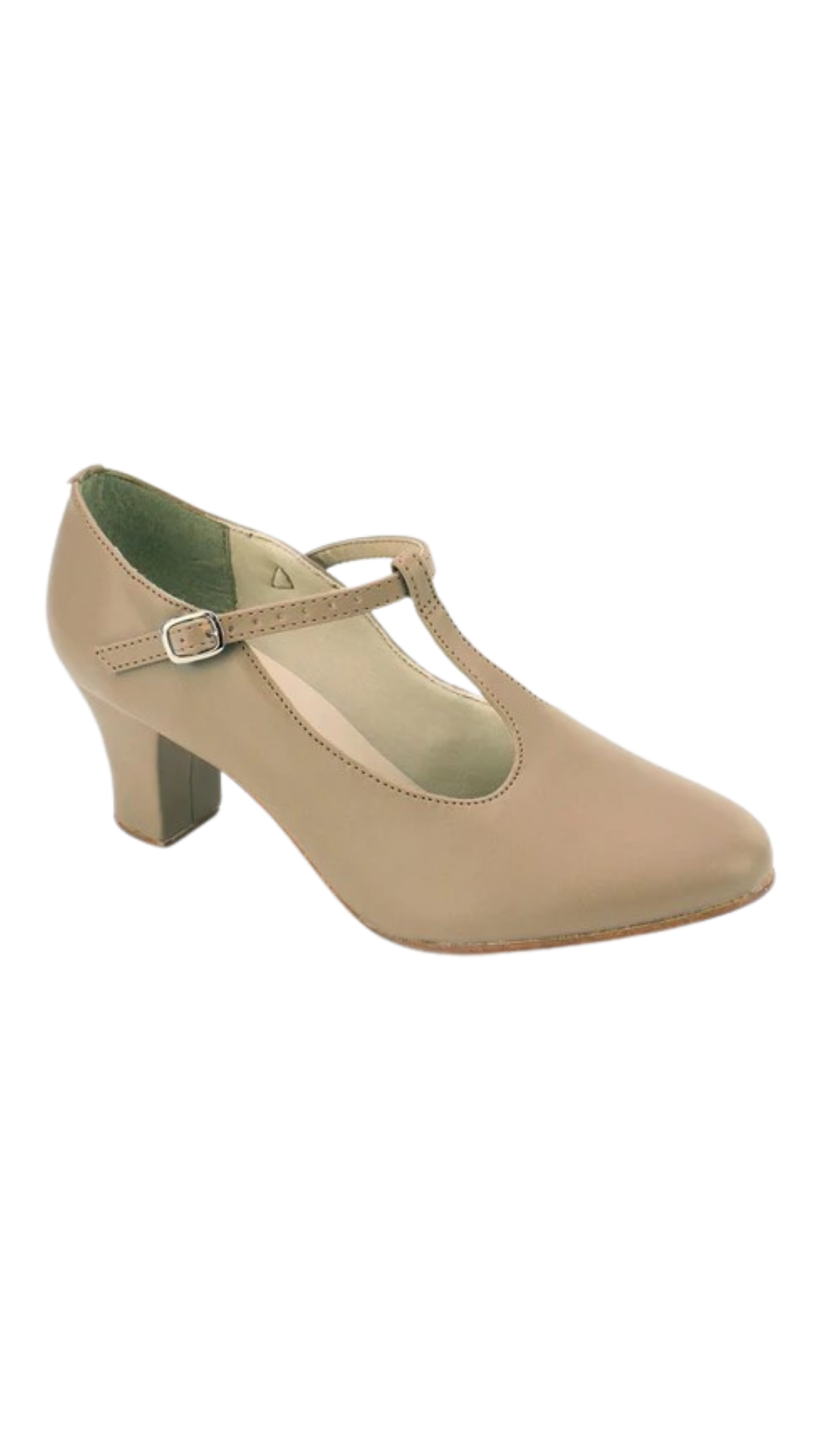 Christa 2" High Heel Character Shoe Tan side view