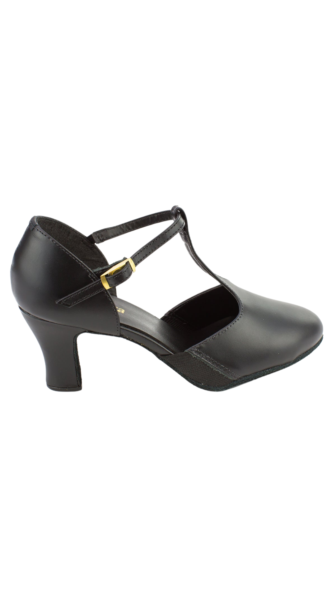 Connie 2.5" High Heel Character Shoe Black side view