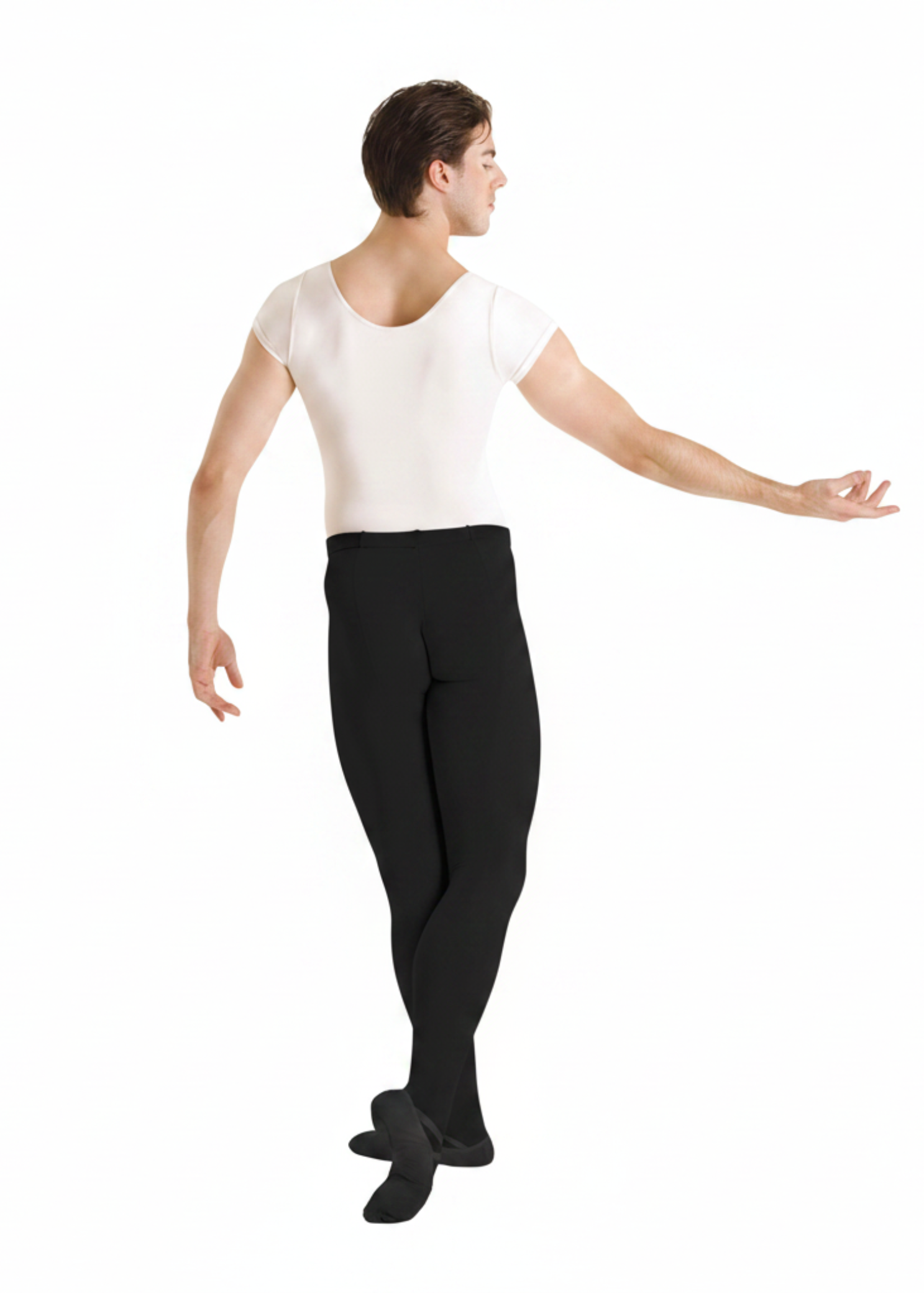 Footed Tight Black back view