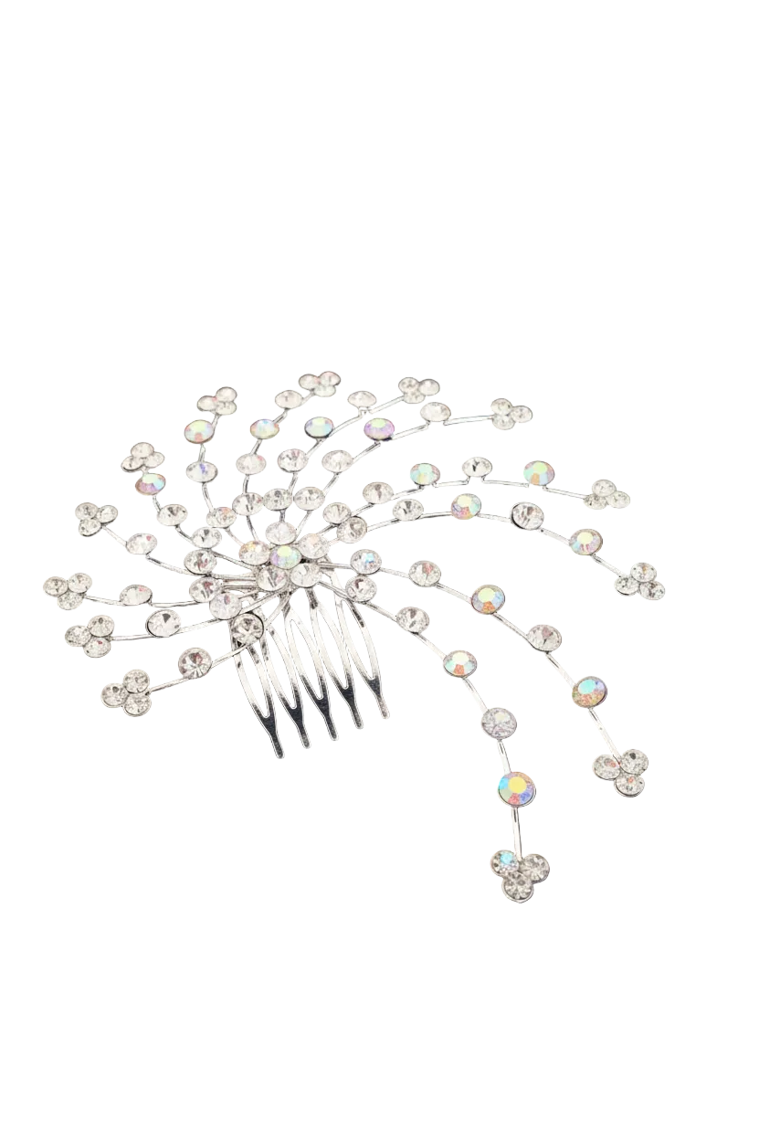 Swirl Rhinestone Comb – CO0010