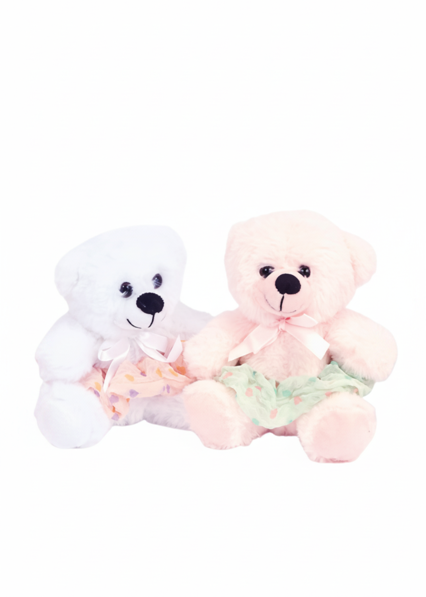 White soft cuddly plush bear with durable construction and dance-inspired charm