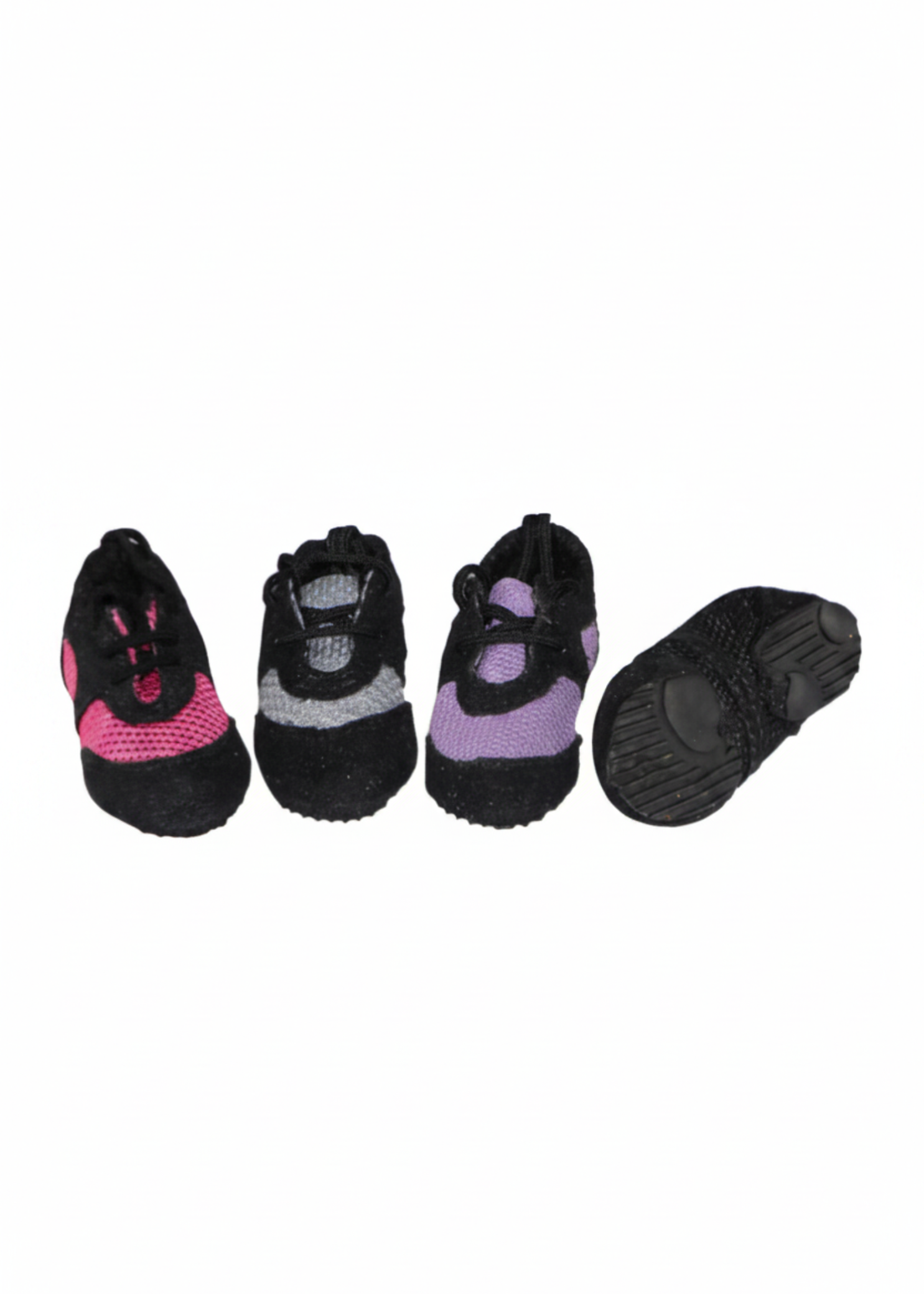 Black, Pink, Purple, Silver, mini dance sneaker keychain with colorful detailed design and durable key ring