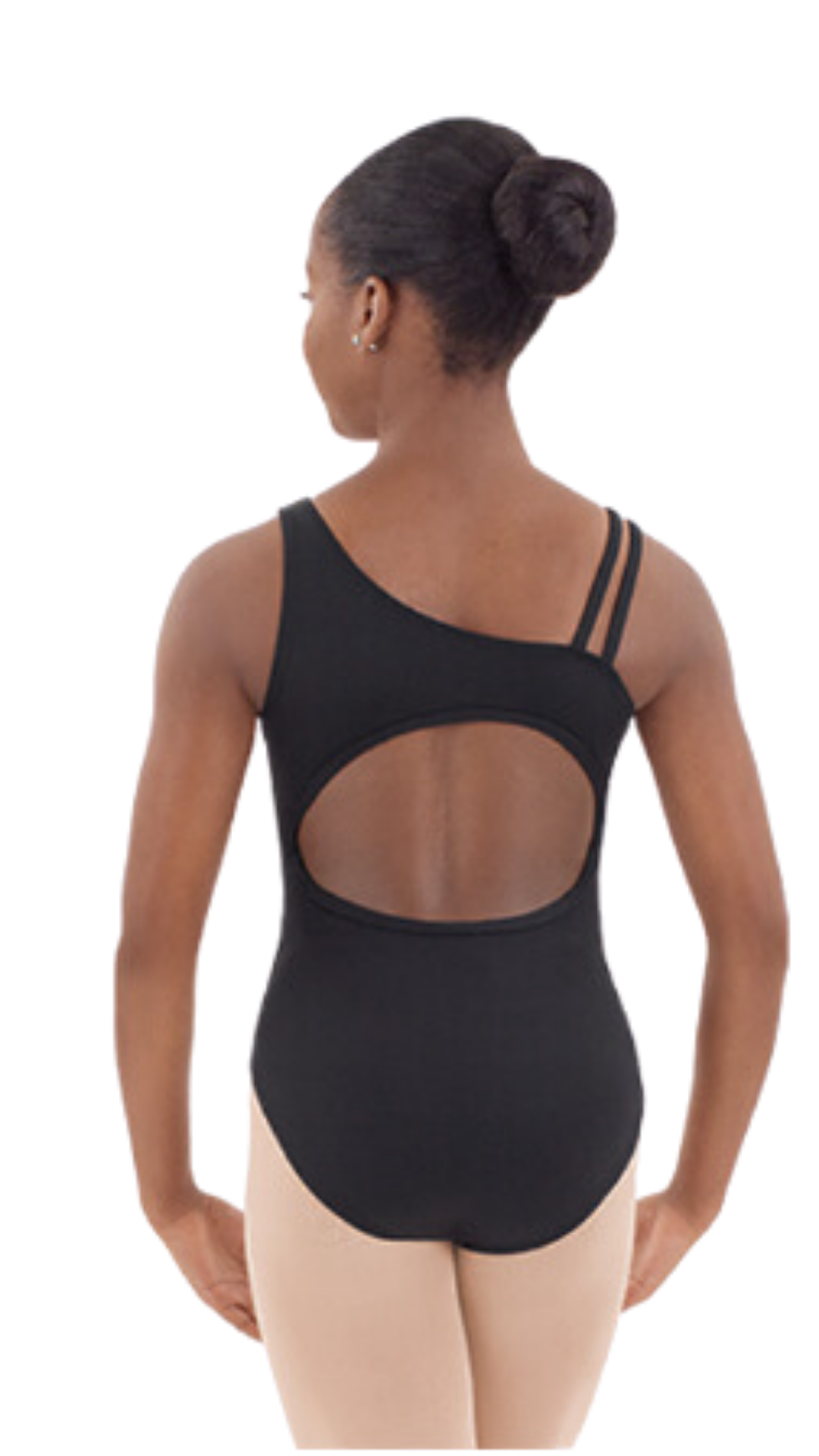 Asymmetric Leotard Black back view
