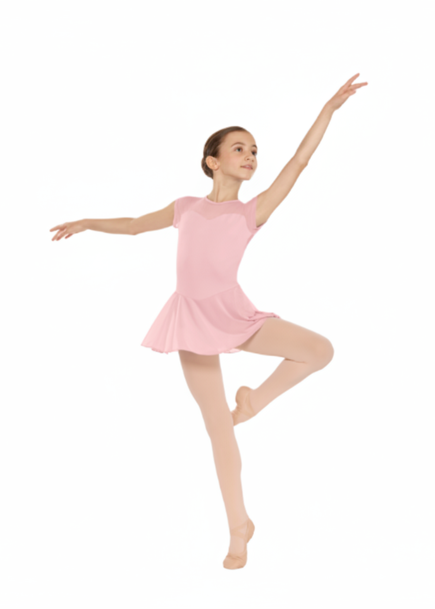 Sweetheart Cap Sleeve Dress Pink front view