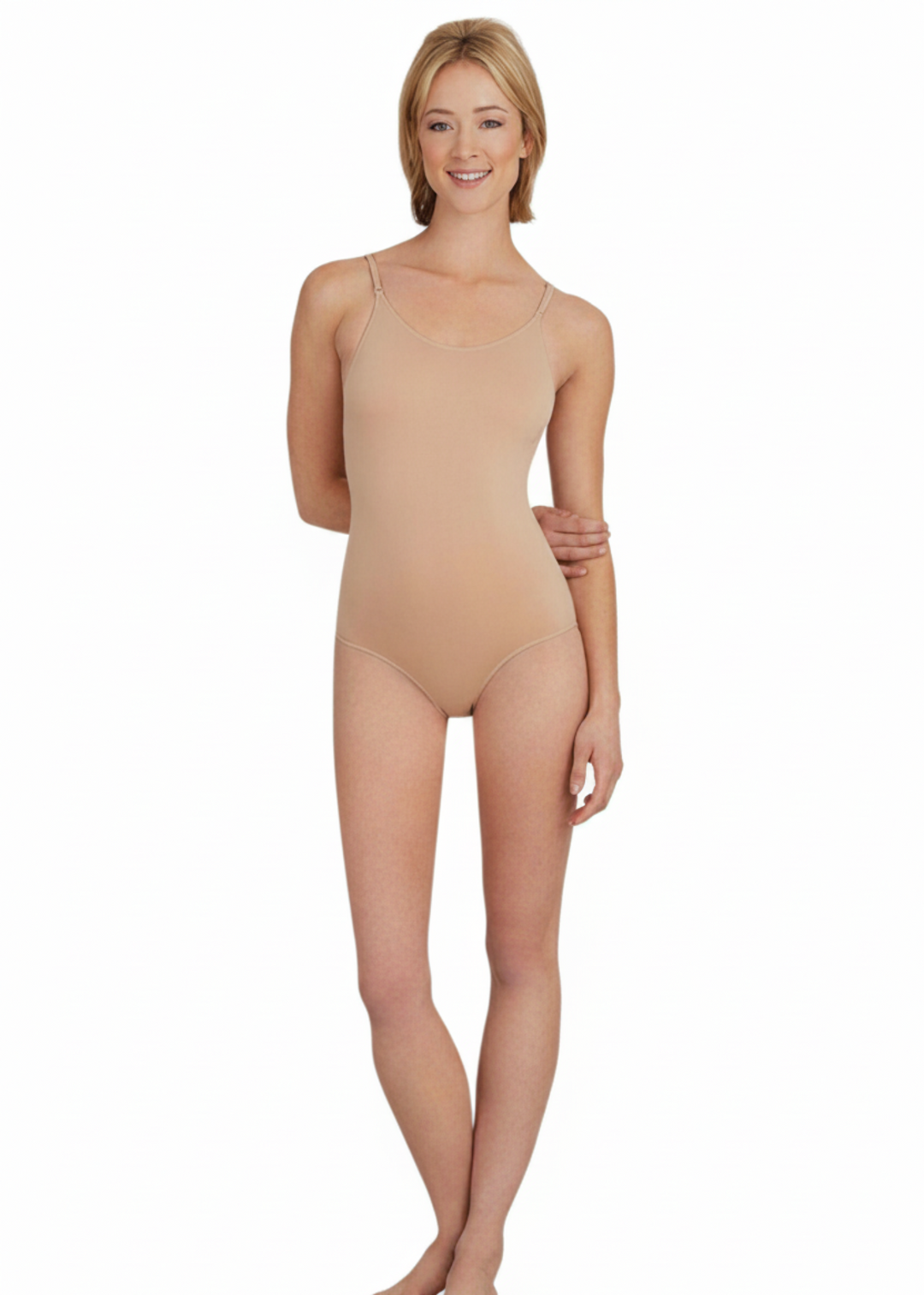 Seamless Cami Leotard Nude front view