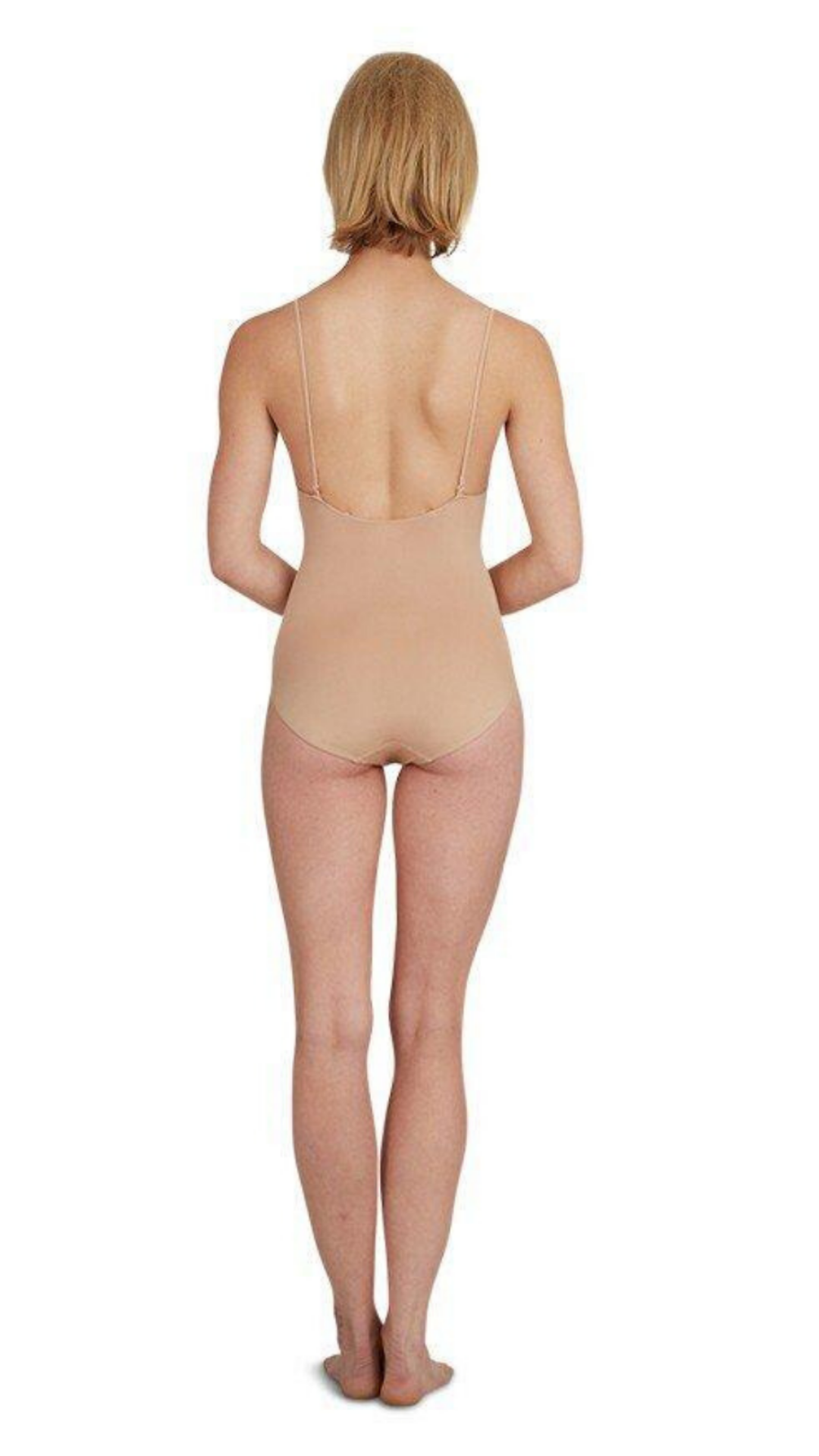 Seamless Cami Leotard Nude back view