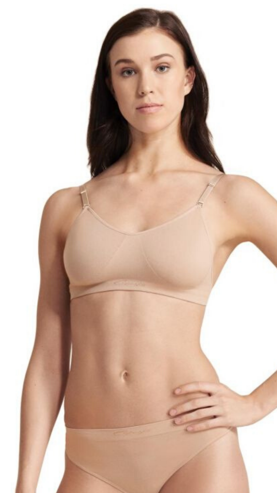 Seamless Camisole Bra Nude front view