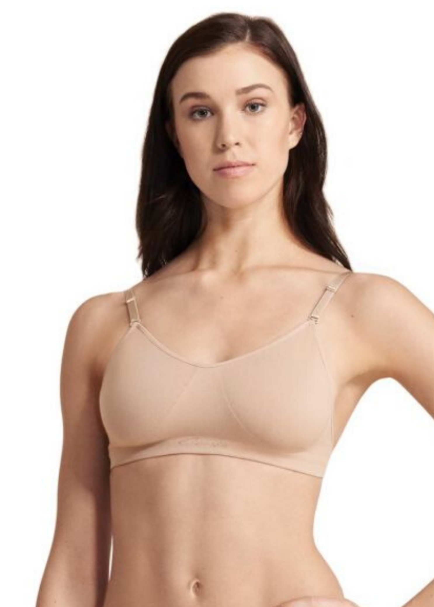 Seamless Camisole Bra Nude front view