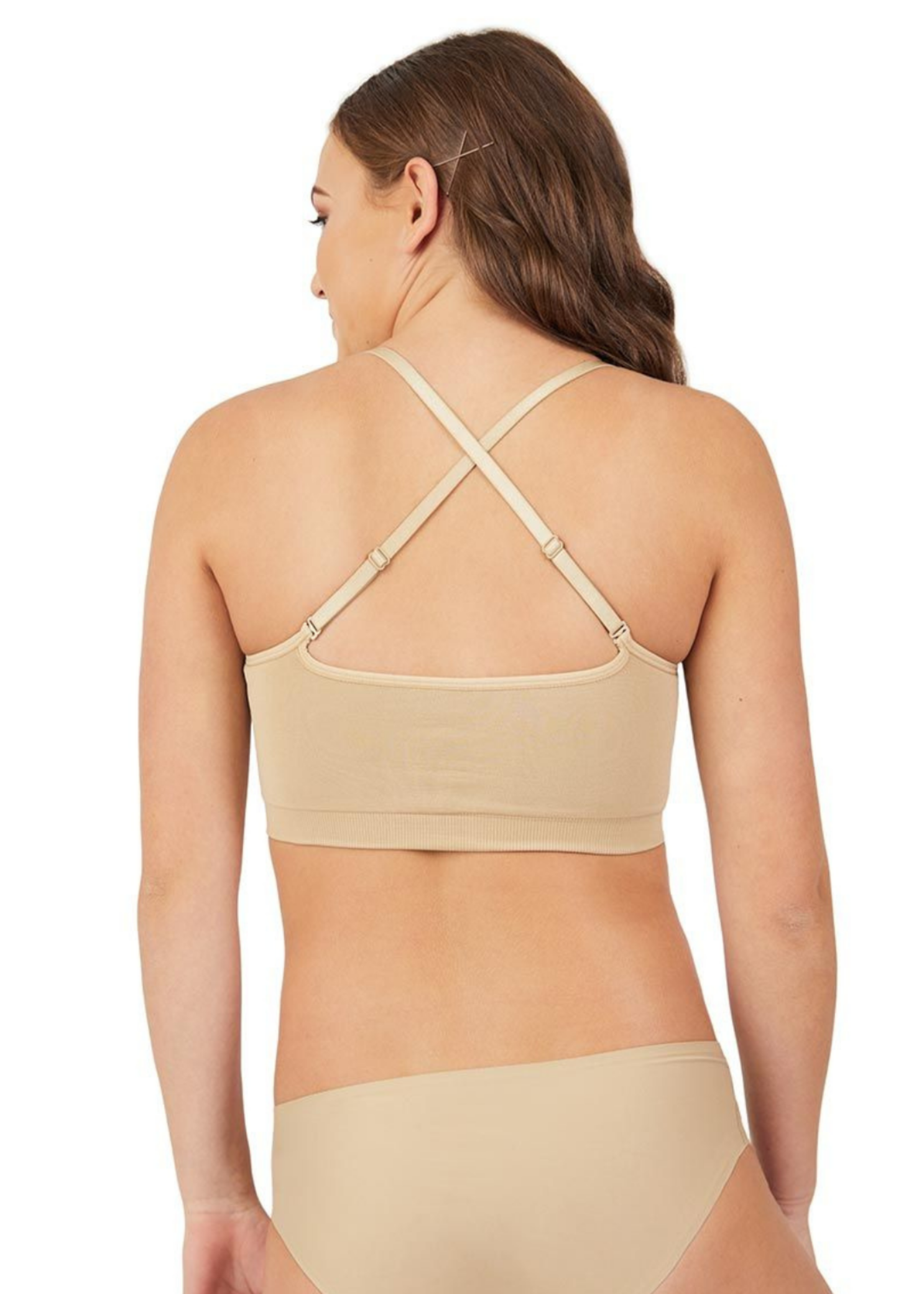 Longline Seamless Bra Nude back view