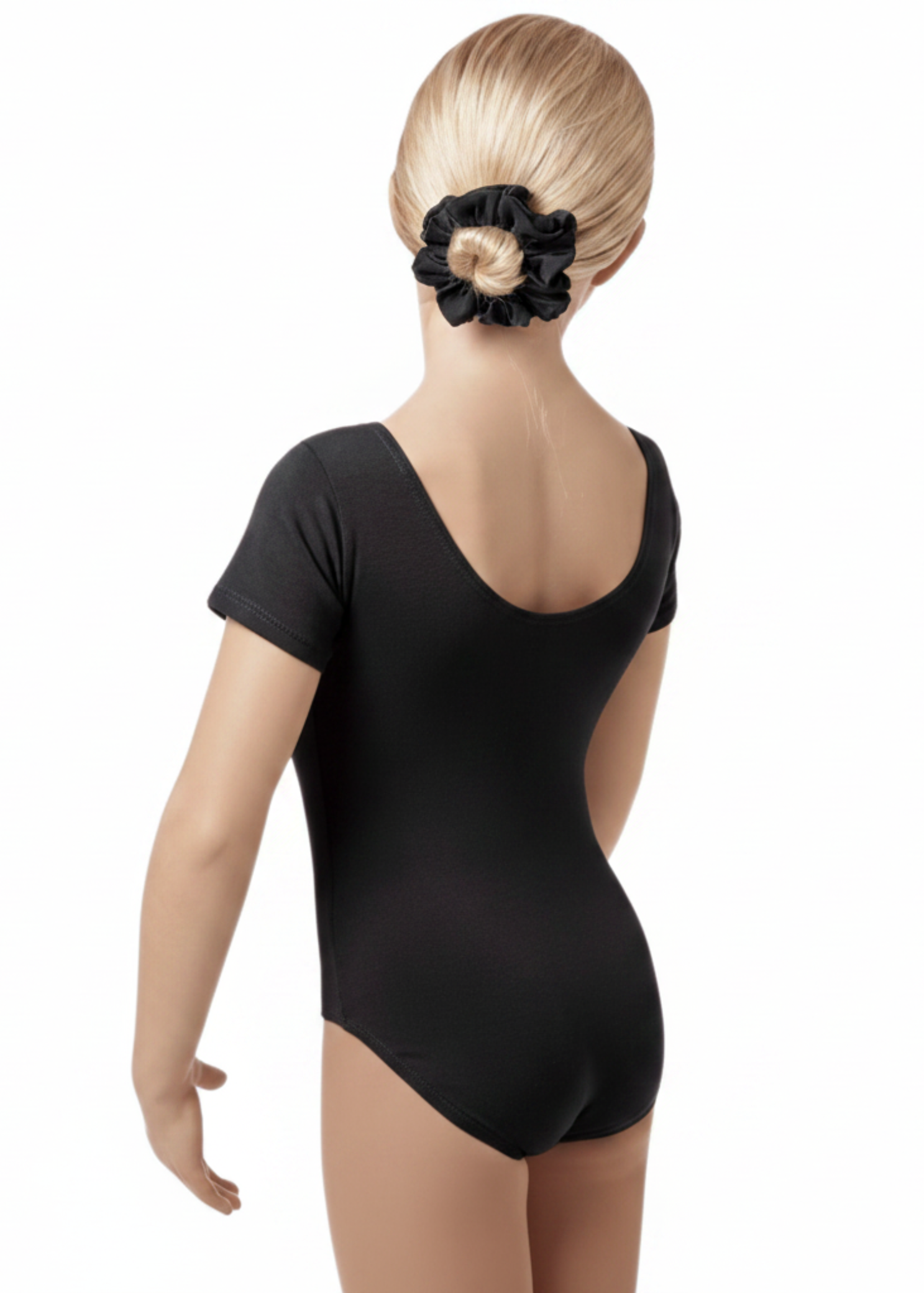 Cap Sleeve Leotard Black back view