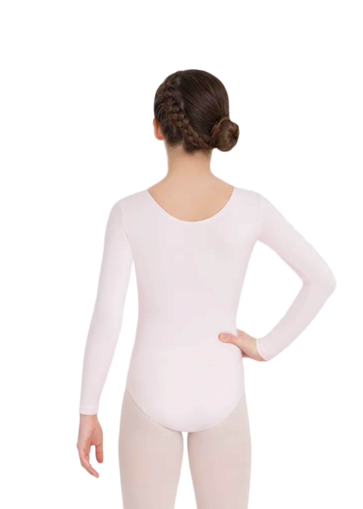 Long Sleeve Leotard Pink back view