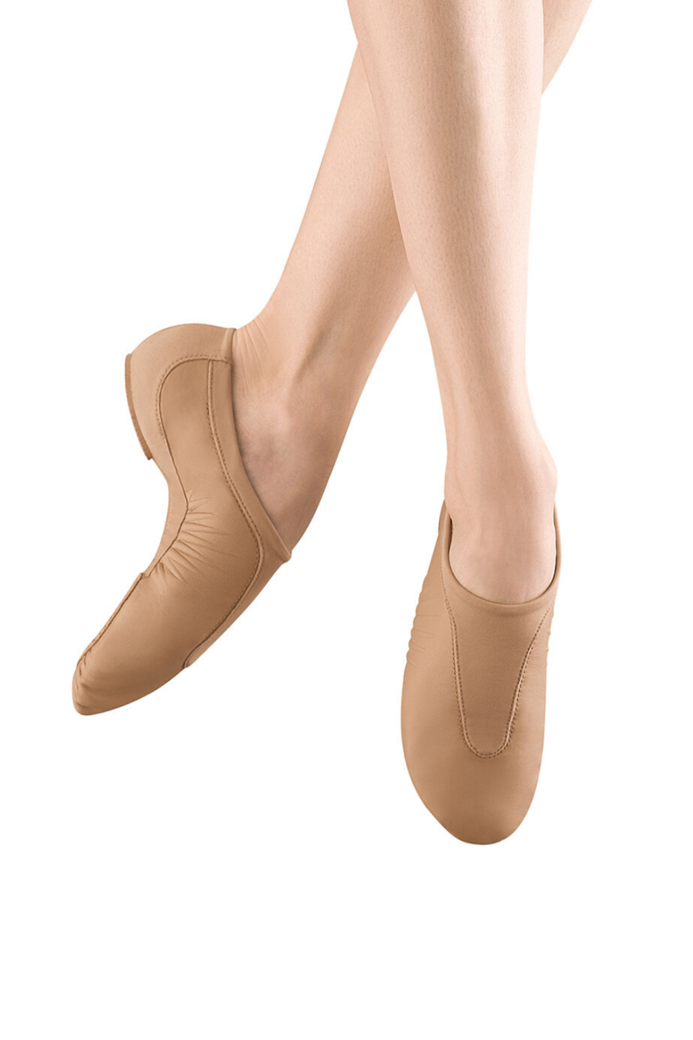 Pulse Leather Jazz Shoe Tan front and medial side view