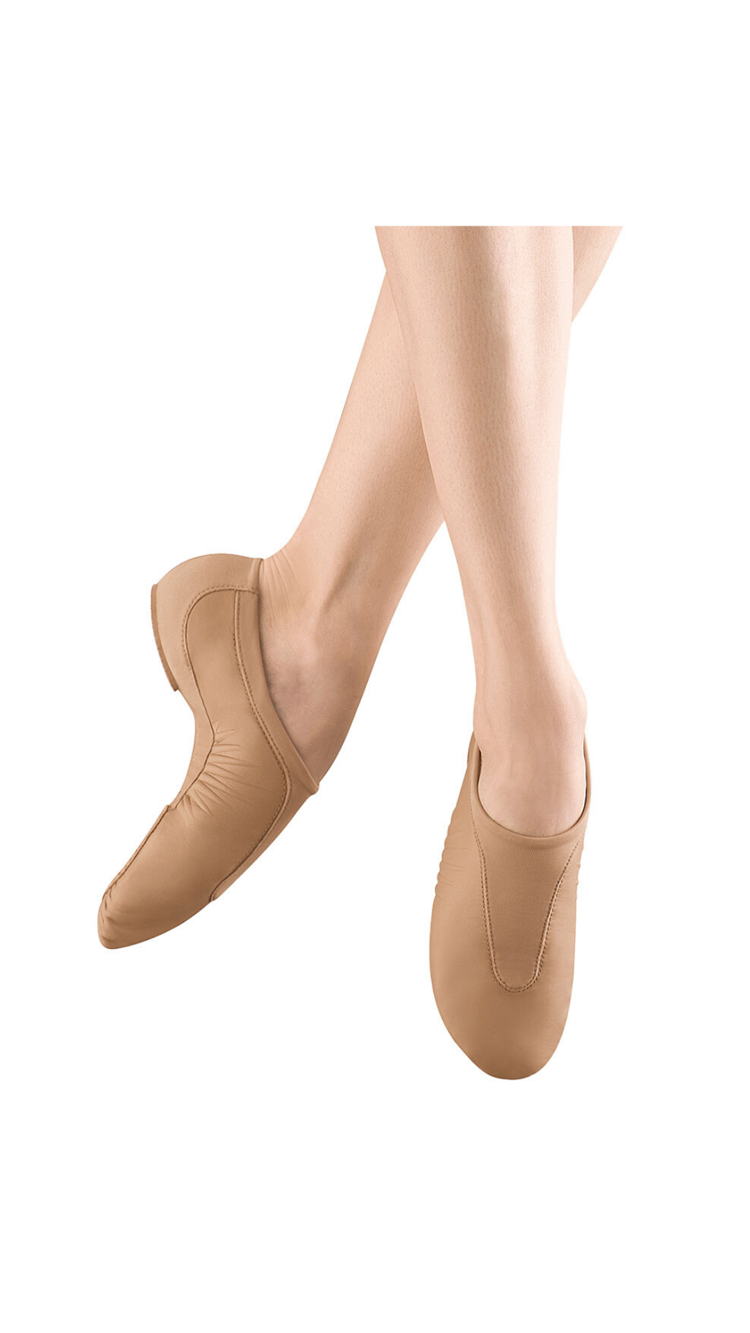 Pulse Leather Jazz Shoe Tan front and medial side view