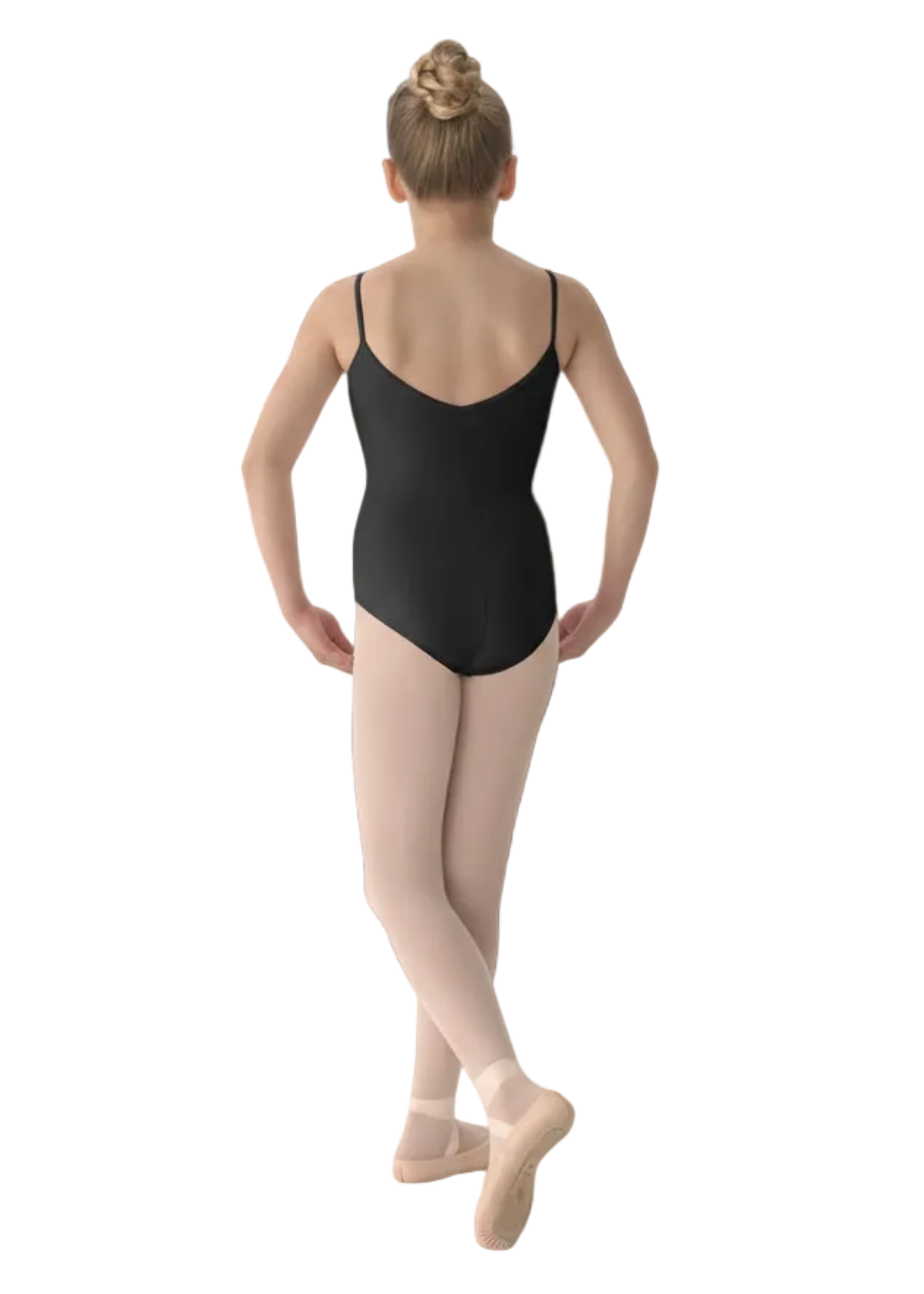 Scoop Front Leotard Black back view