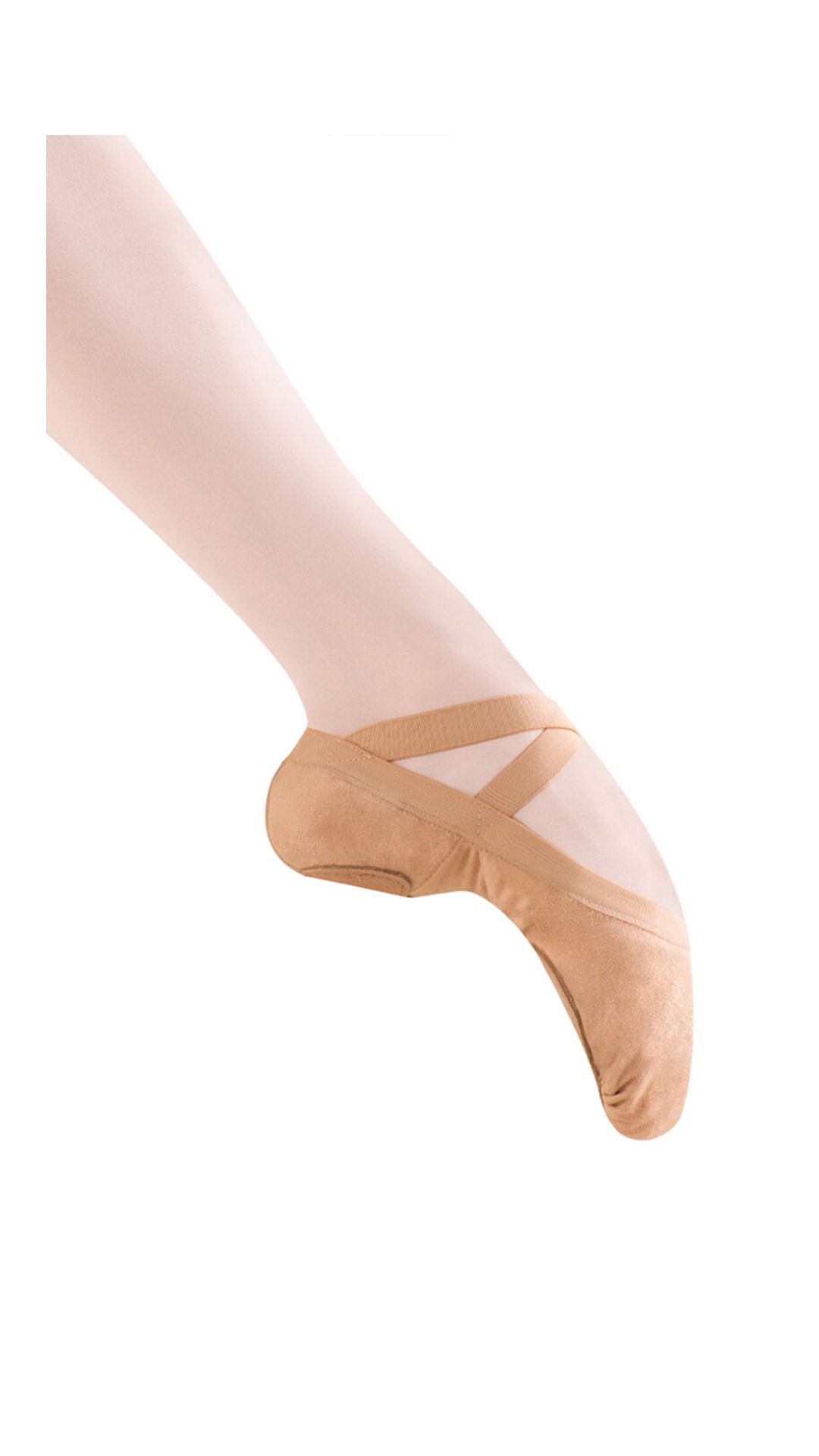 Pro Elastic Canvas Split Sole Ballet Shoe Flesh lifestyle view