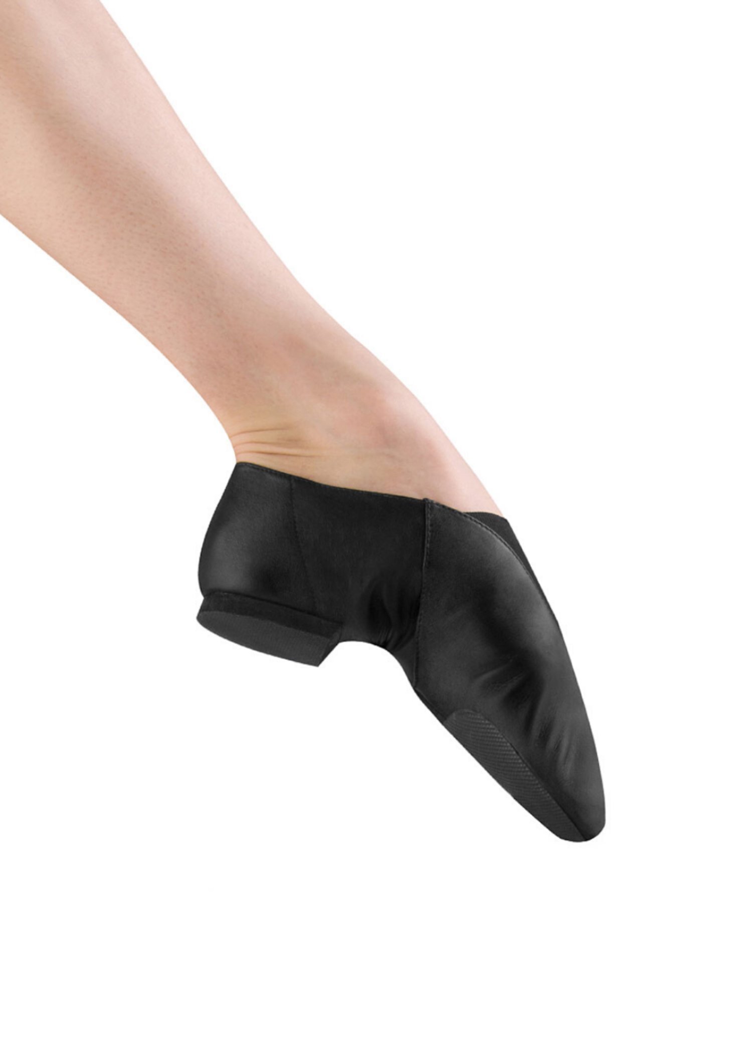 Super Jazz Slip-On Jazz Shoe Black lateral side view