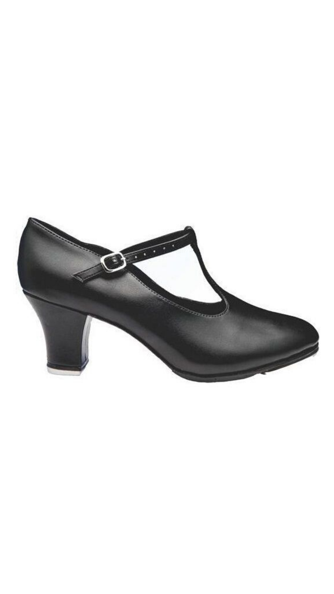 Tina 2" High Heel Tap Shoe Black side view