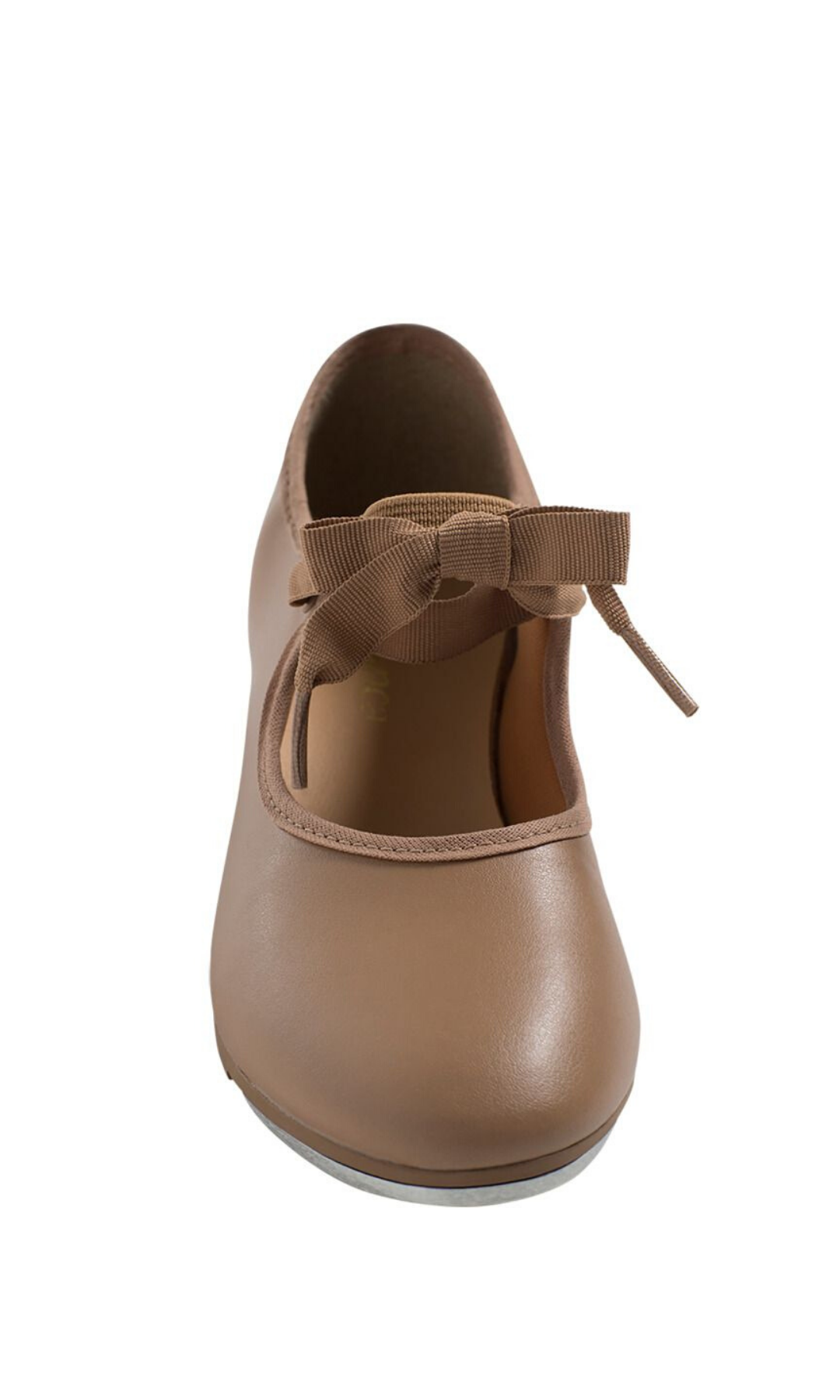 Val Tie and Snap Tap Shoe for Adult Caramel front view