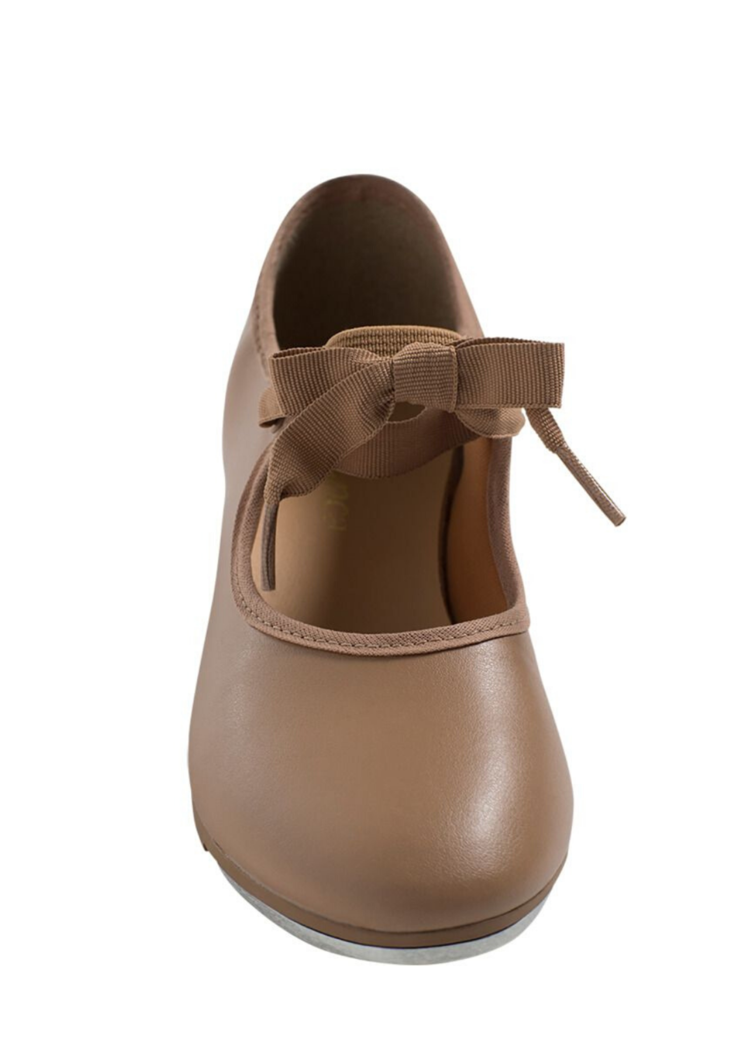 Val Tie and Snap Tap Shoe for Adult Caramel front view