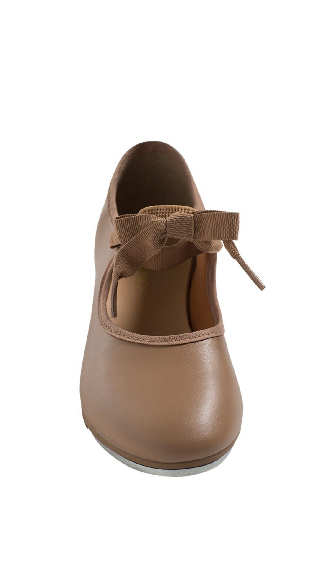 Val Tie and Snap Tap Shoe for Adult Caramel front view