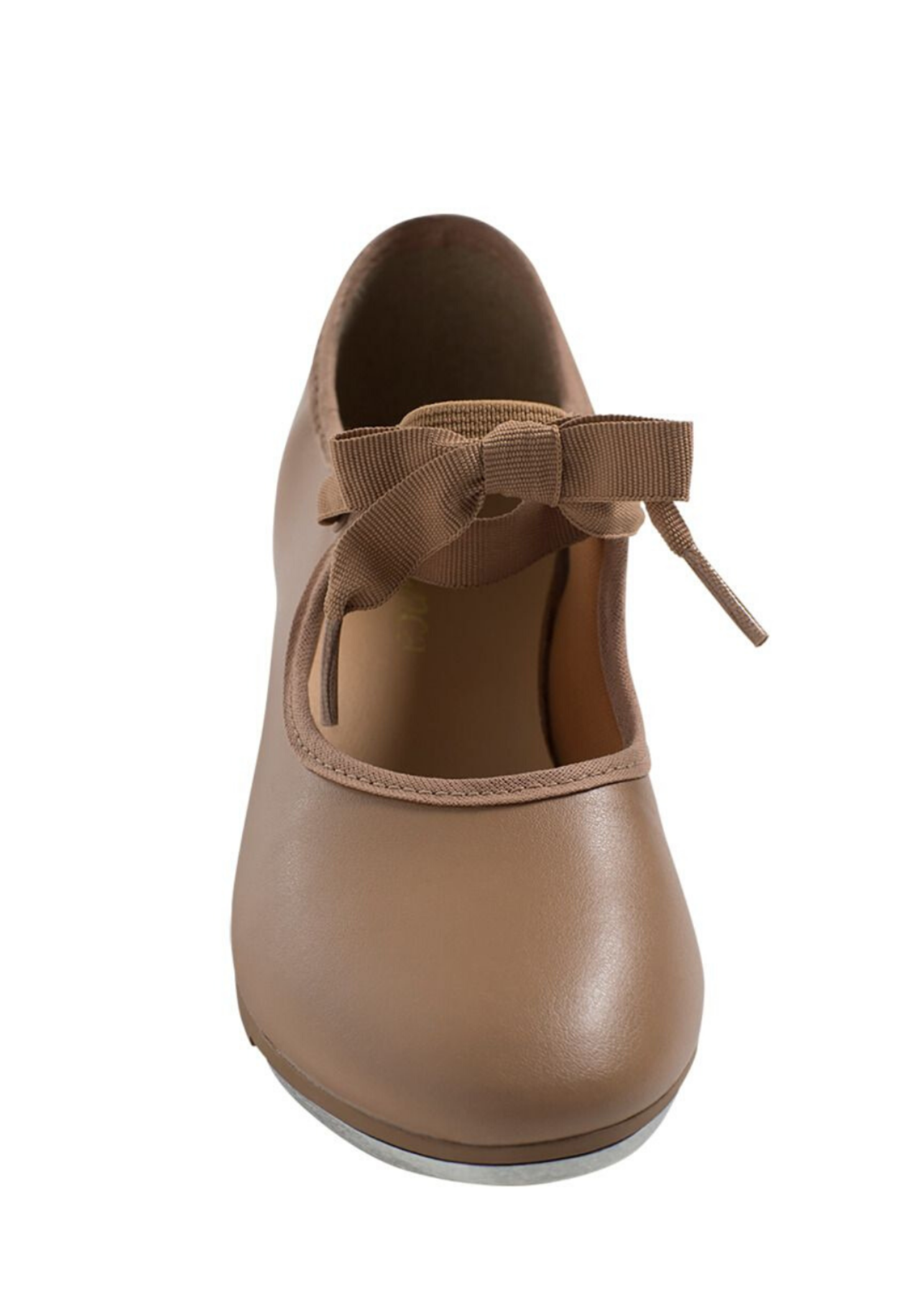 Val Tie and Snap Tap Shoe for Adult Caramel front view