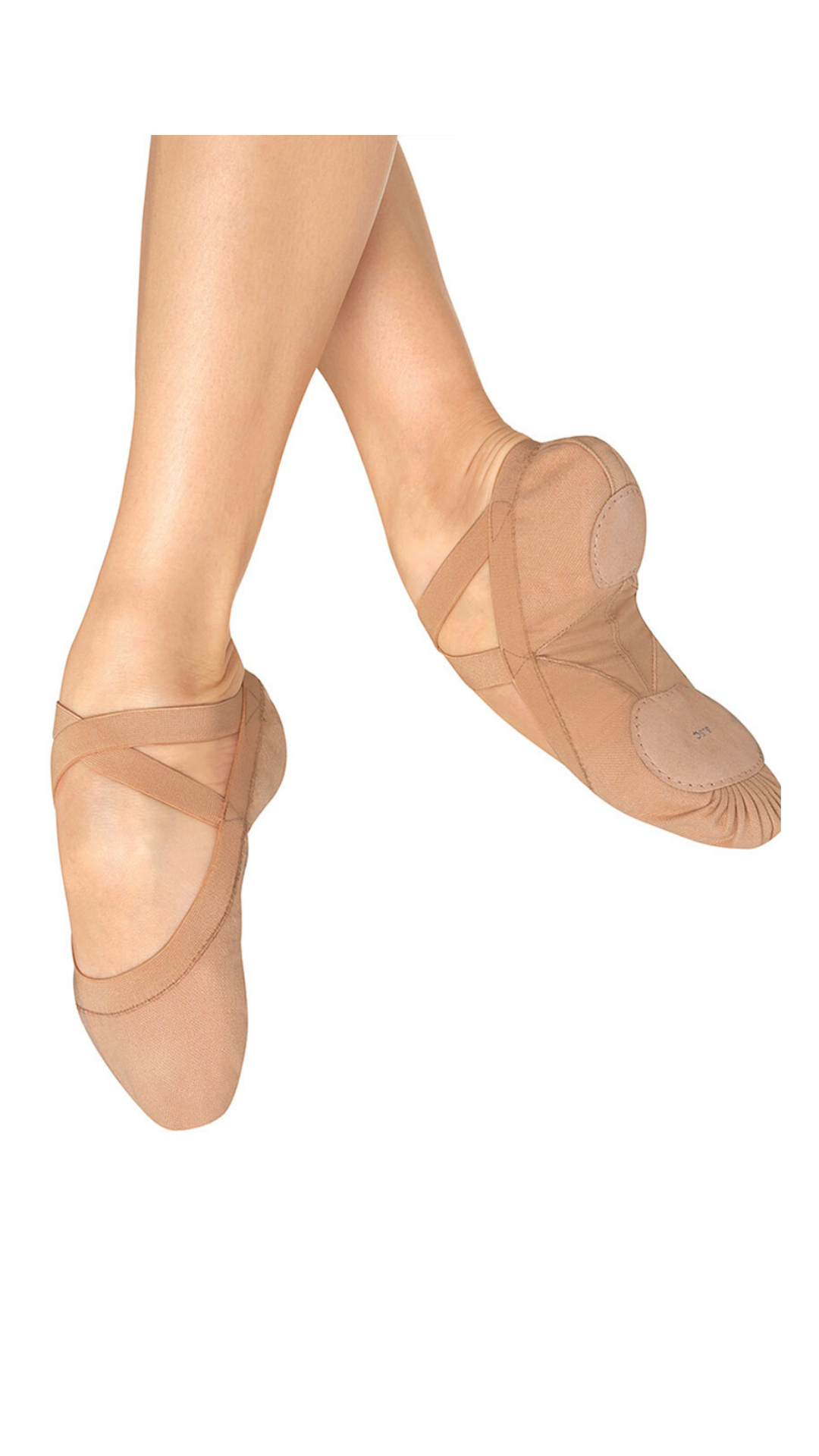 Pro Elastic Canvas Split Sole Ballet Shoe Flesh lifestyle view