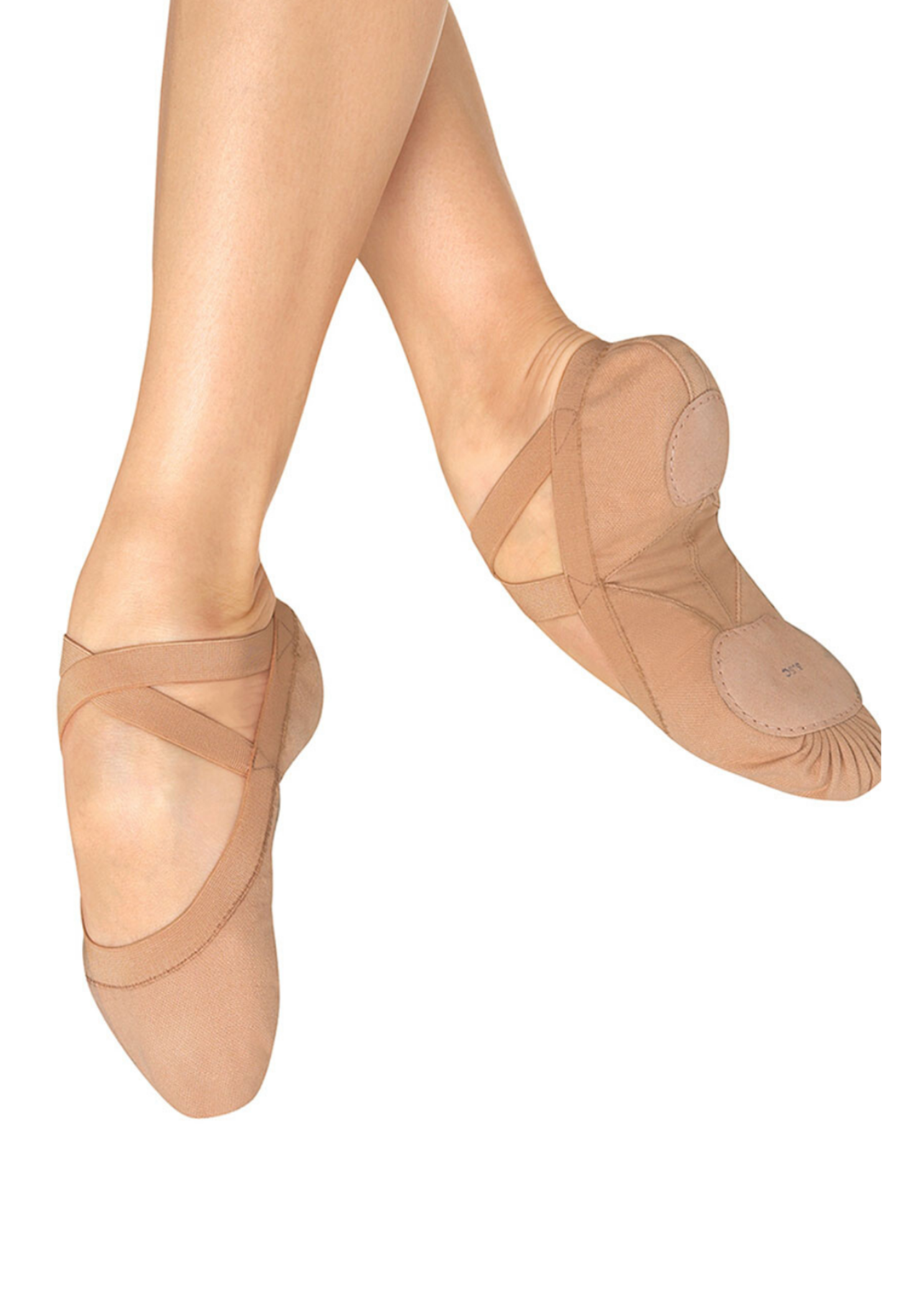 Pro Elastic Canvas Split Sole Ballet Shoe Flesh lifestyle view
