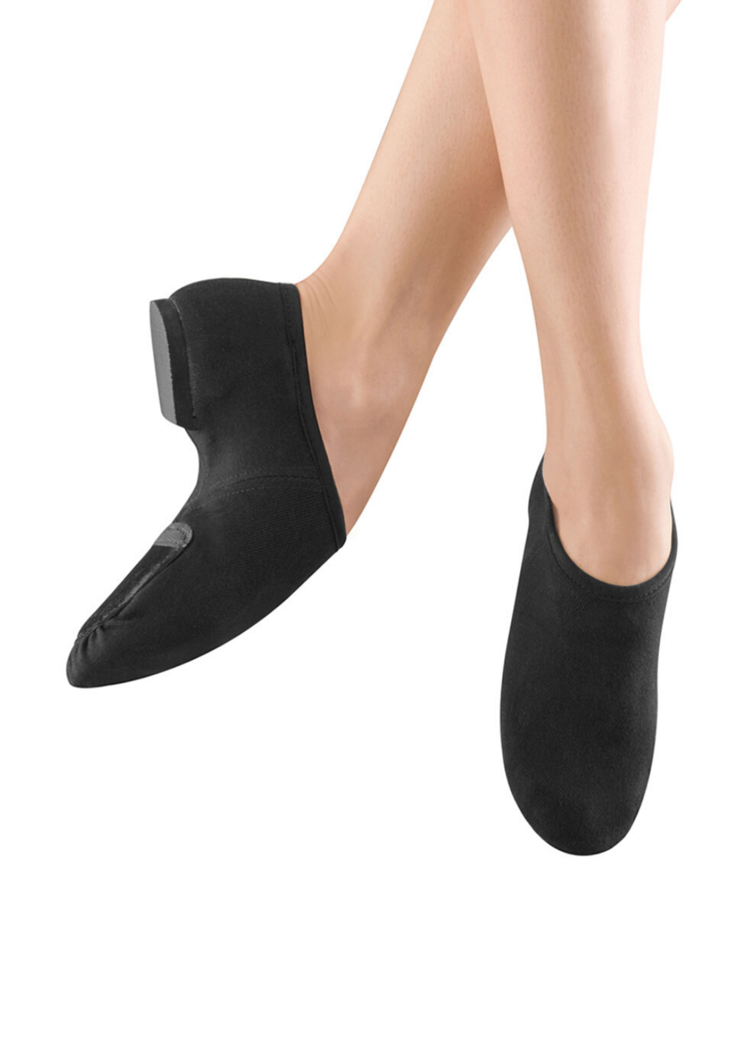 Phantom Slip-On Jazz Shoe Black front and side view