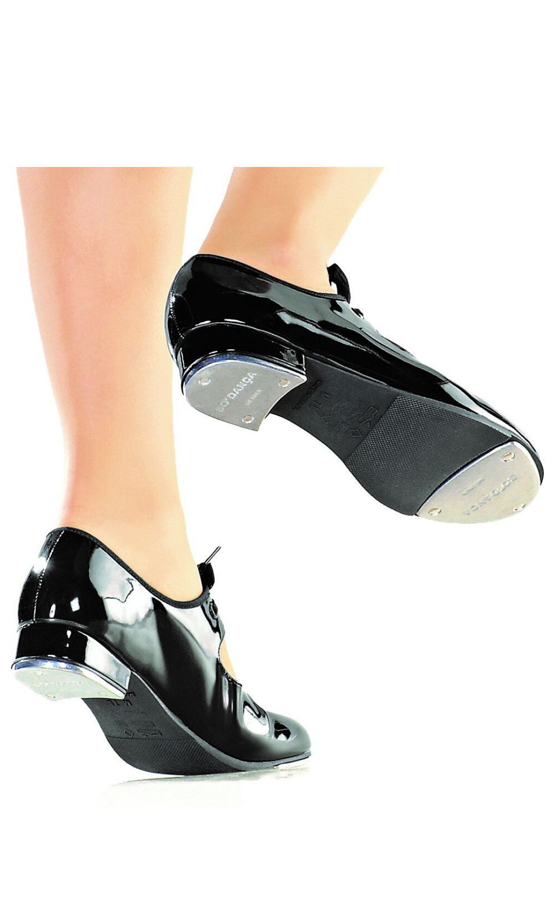 Val Tie and Snap Tap Shoe for Adult Black lifestyle view