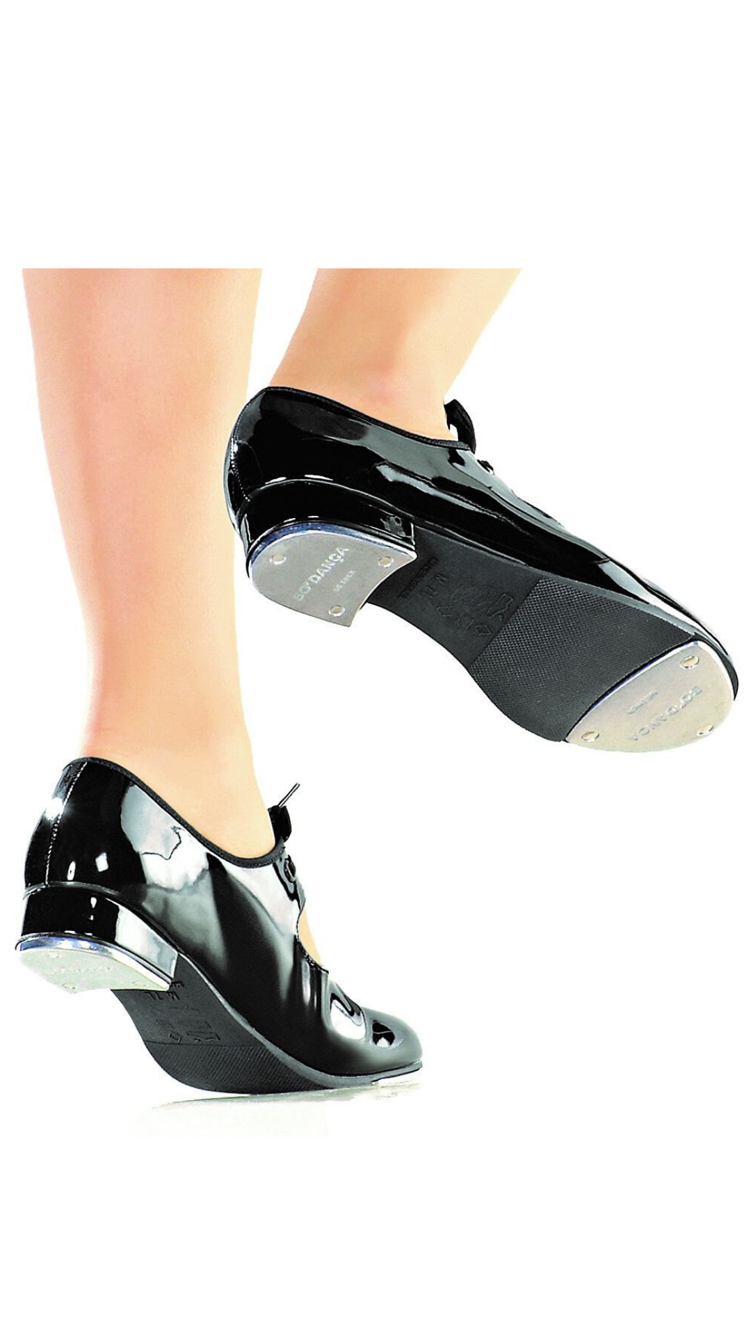 Val Tie and Snap Tap Shoe for Adult Black lifestyle view