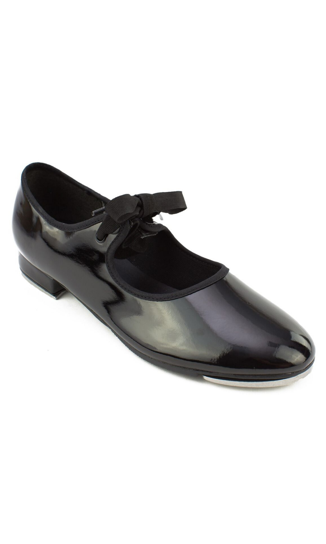 Val Tie and Snap Tap Shoe for Adult Black side view