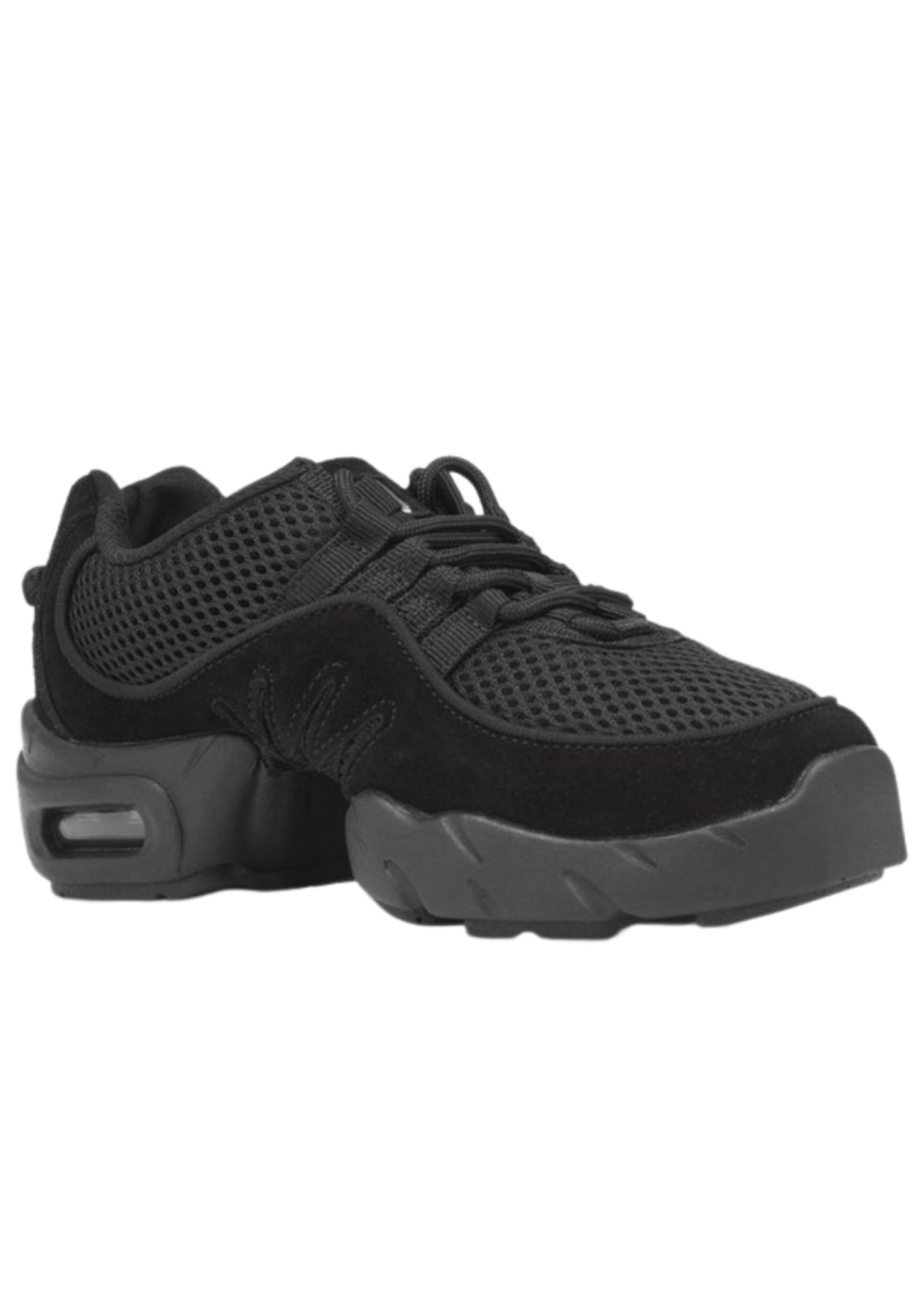 Boost Mesh Dance Sneakers Black front side view